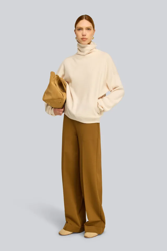 Semicouture Pamelia S6WA20 maglia lana zip burro