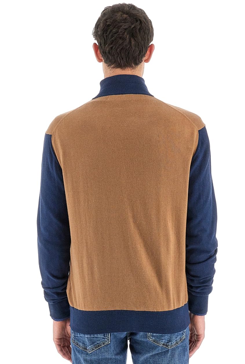 La Martina Wadleigh felpa full zip uomo blu beige M