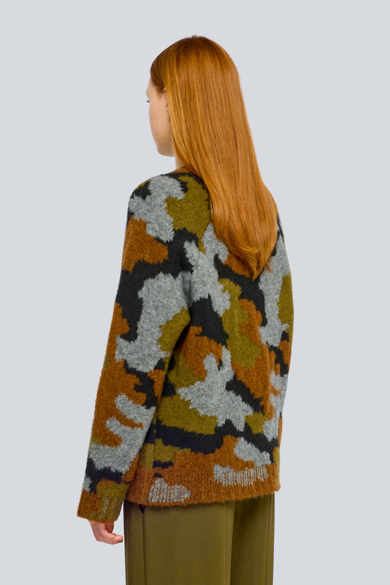 SEMICOUTURE Adrianne Y6WF25 maglia jacquard mimetico