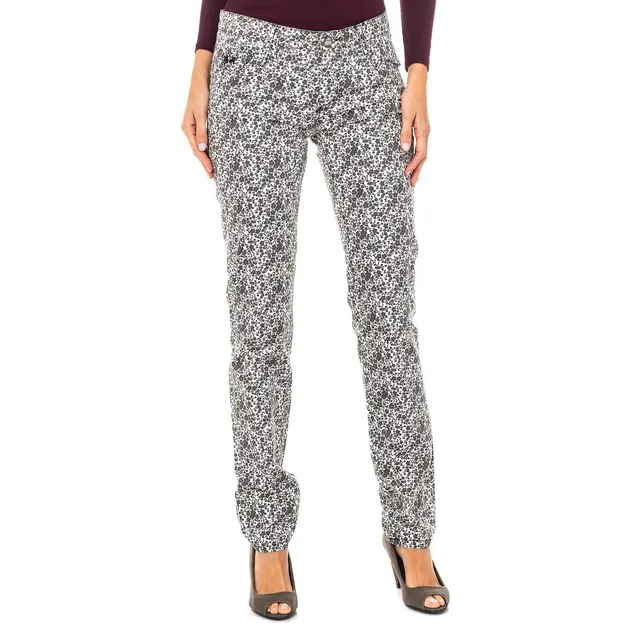 La Martina LWT004 pantaloni donna lunghi fantasia floreale