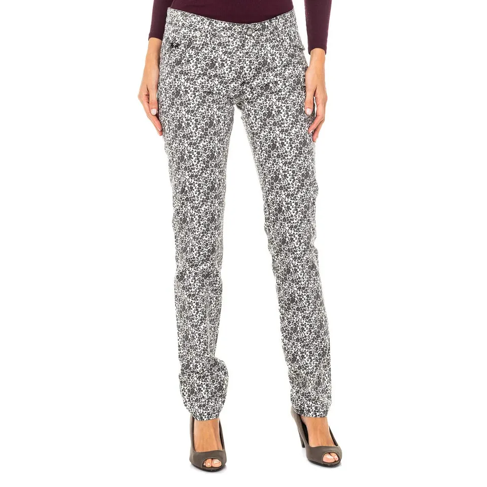 La Martina LWT004 pantaloni donna lunghi fantasia floreale
