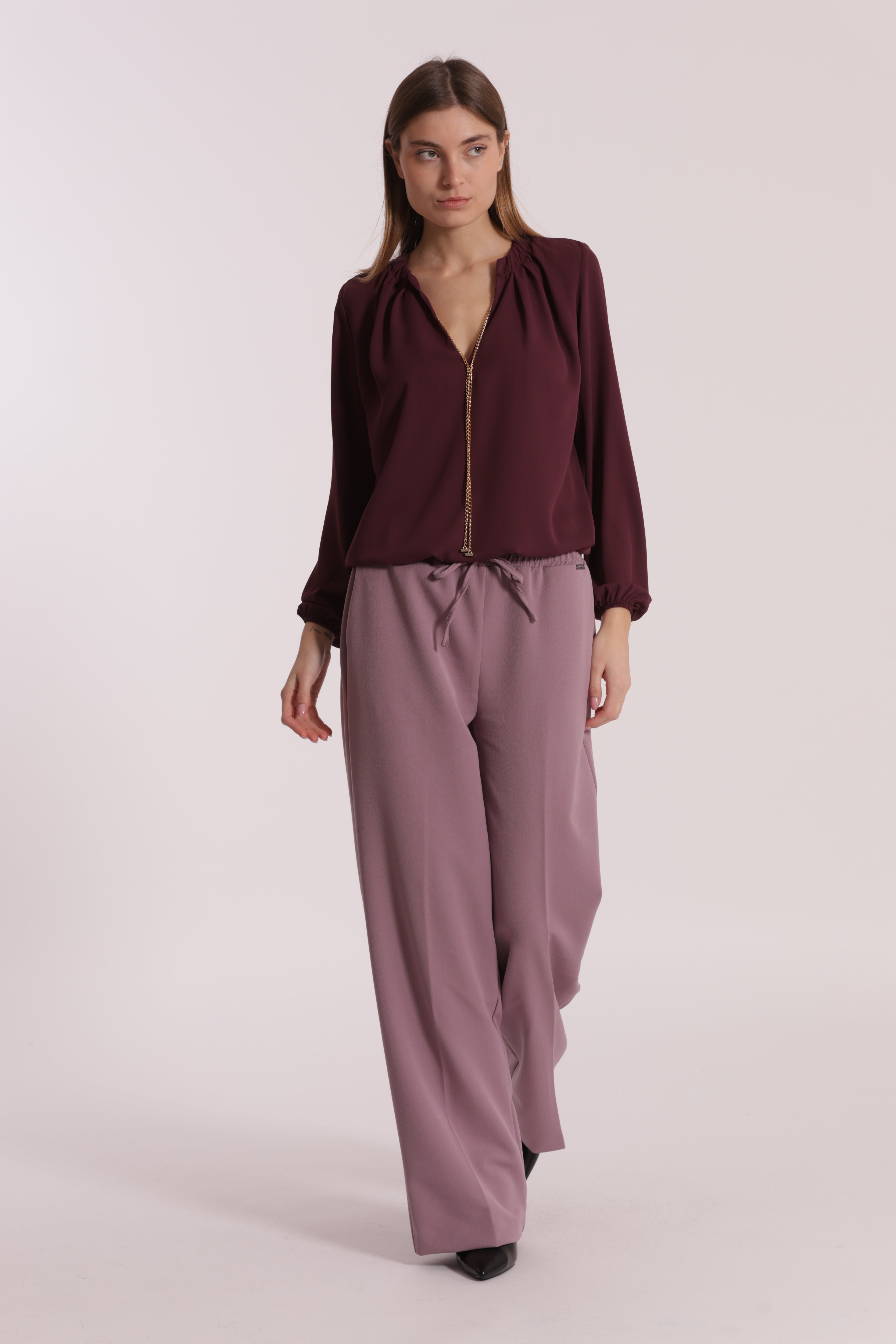 Mimi Mua Jogger Palazzo Pantaloni Nero