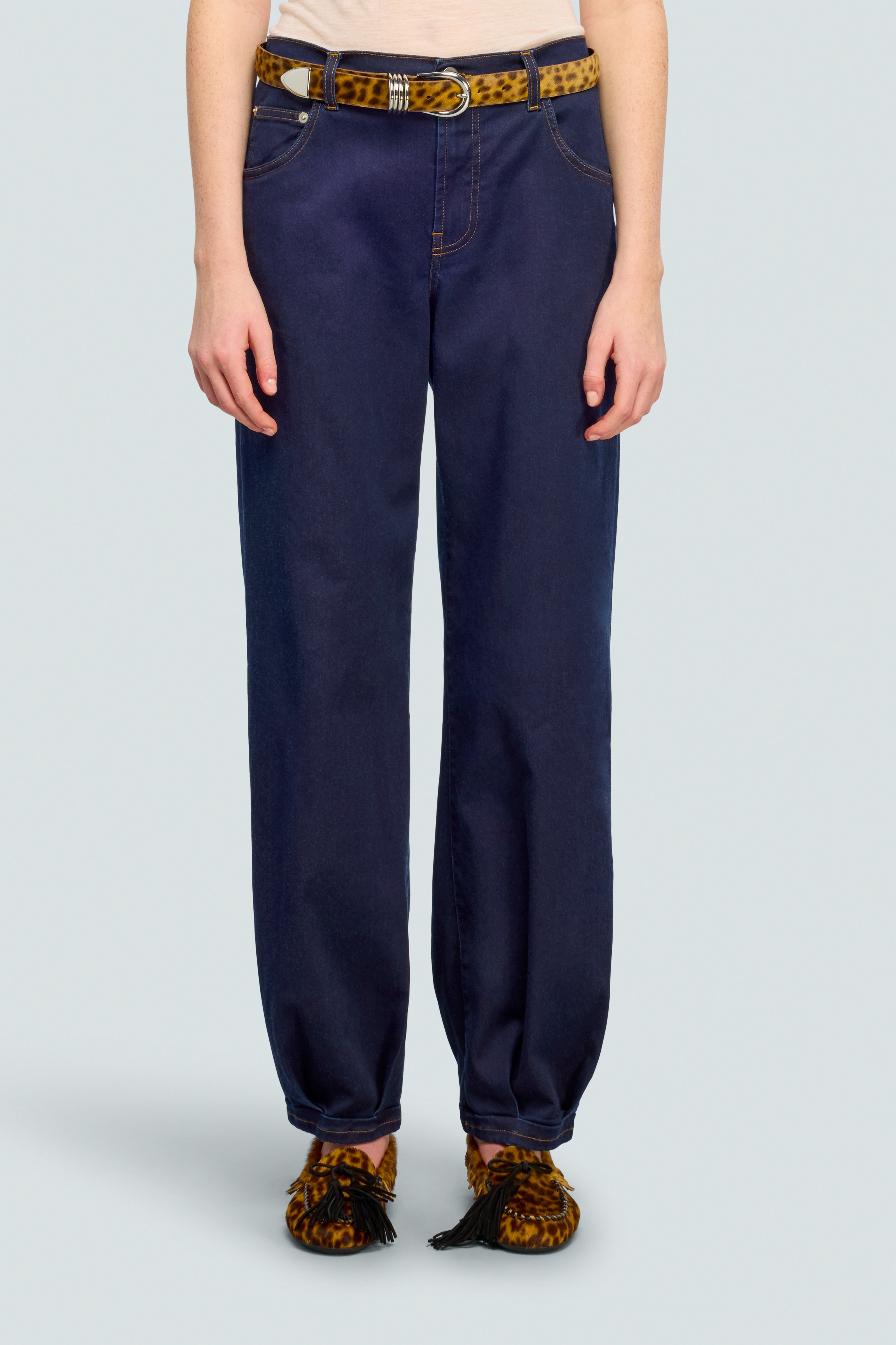Semicouture Eryn jeans ballon dark stone wash