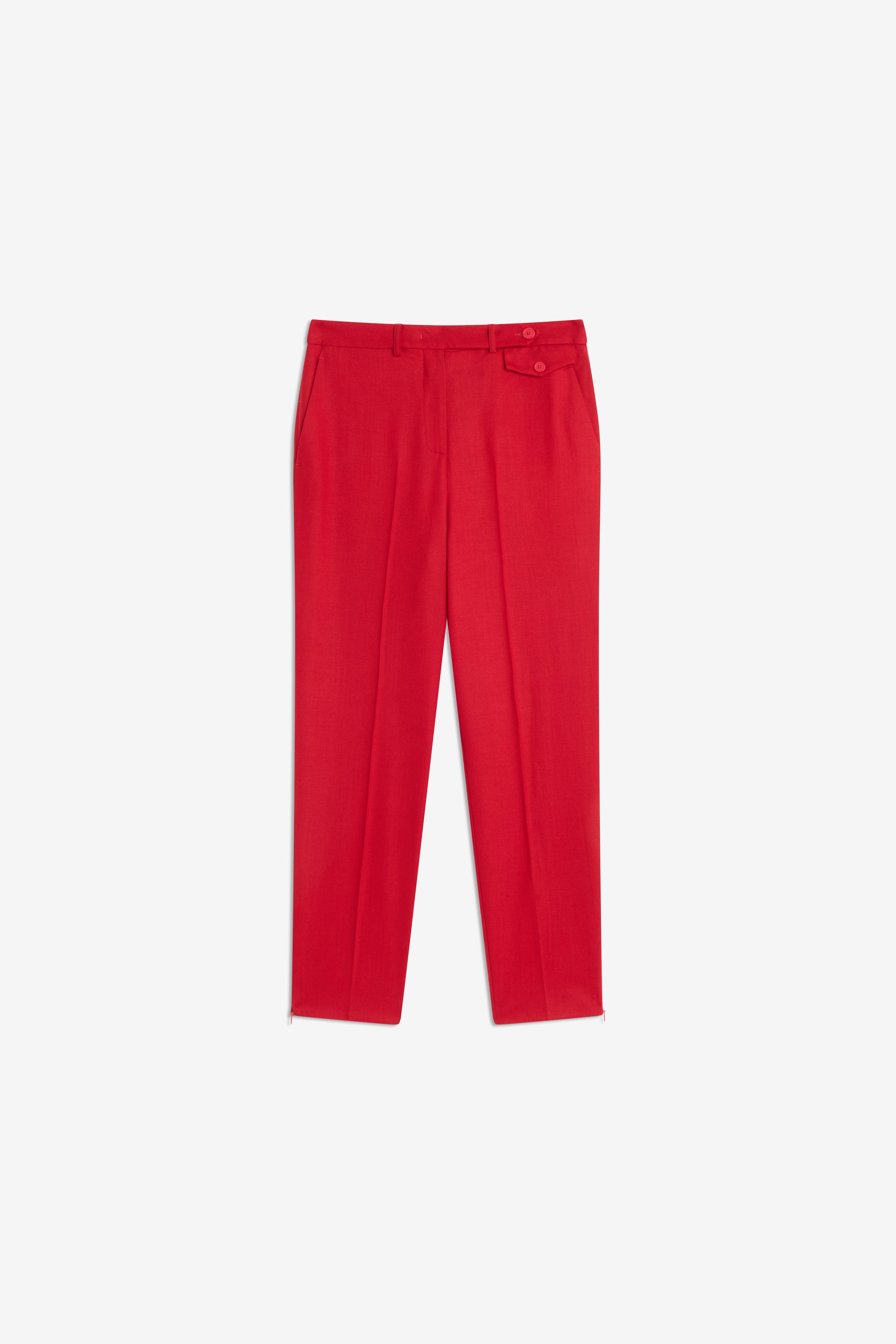 Semicouture Traci S6WI23 pantalone flanella rosso lacca