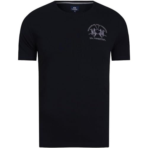 La Martina Logo t-shirt uomo nera XXXS cotone