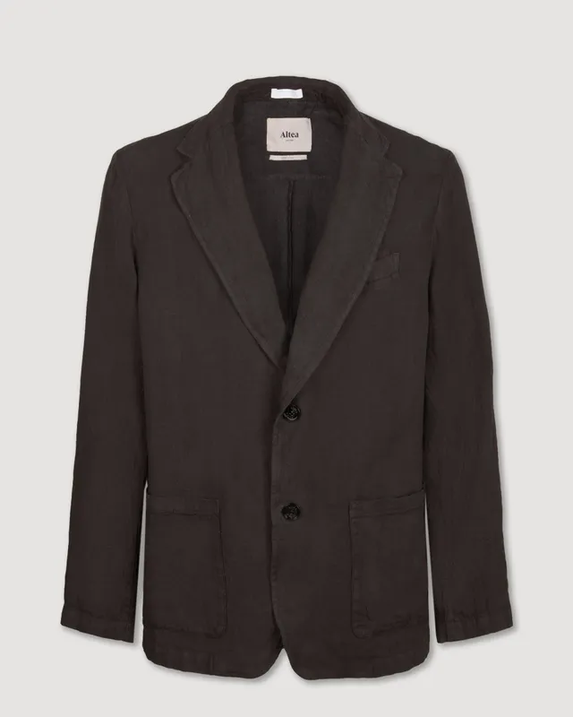 Altea Aaron blazer lino marrone moro sfoderato