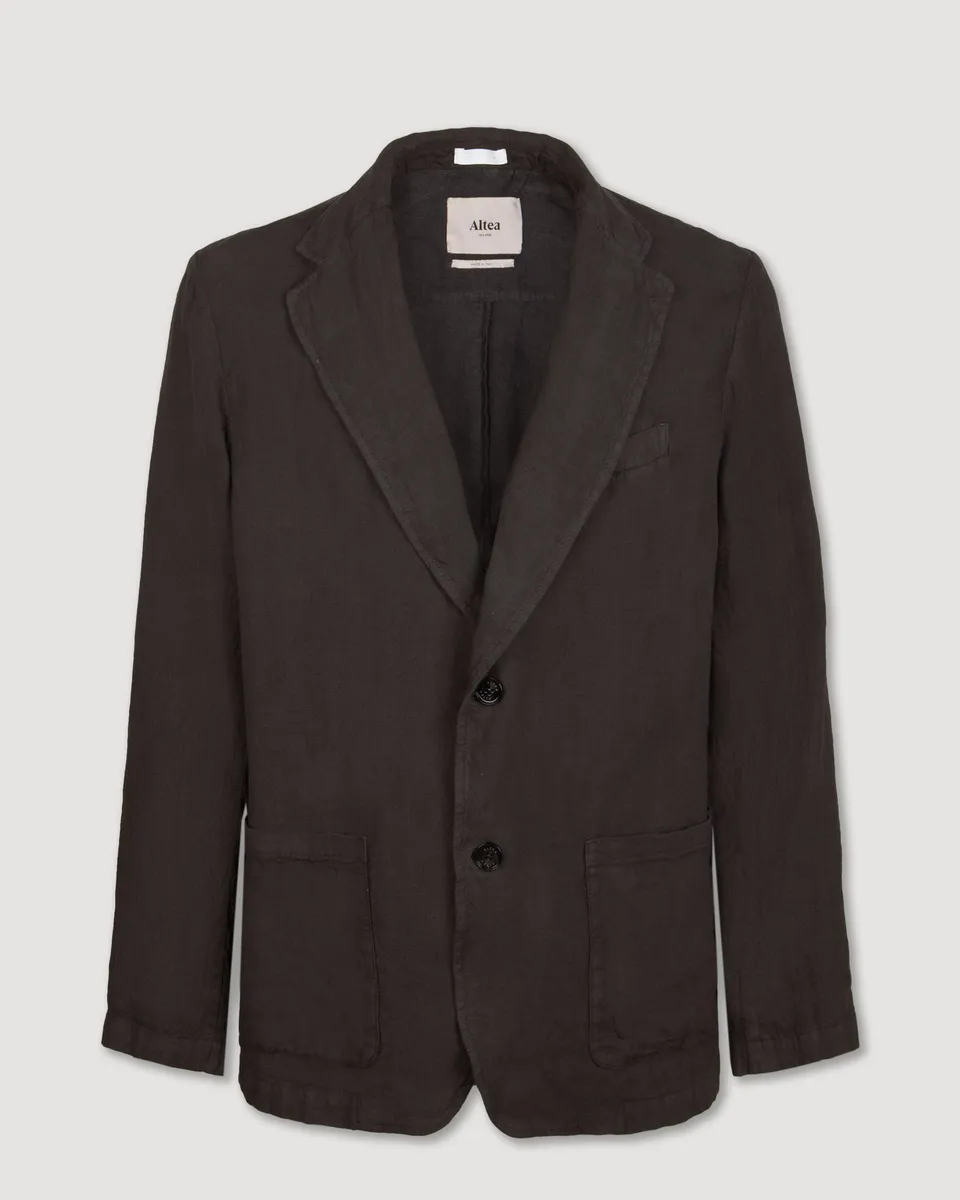 Altea Aaron blazer lino marrone moro sfoderato