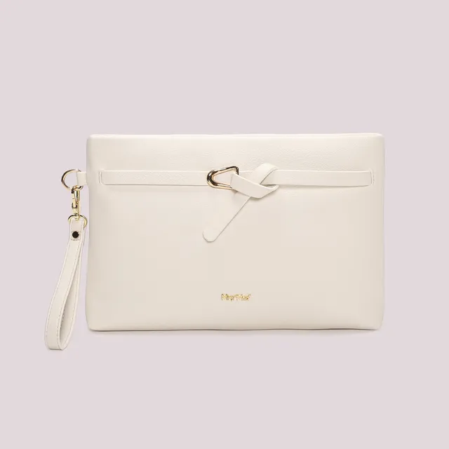 Mimi Mua Borsa a Busta Cinturino Bianco