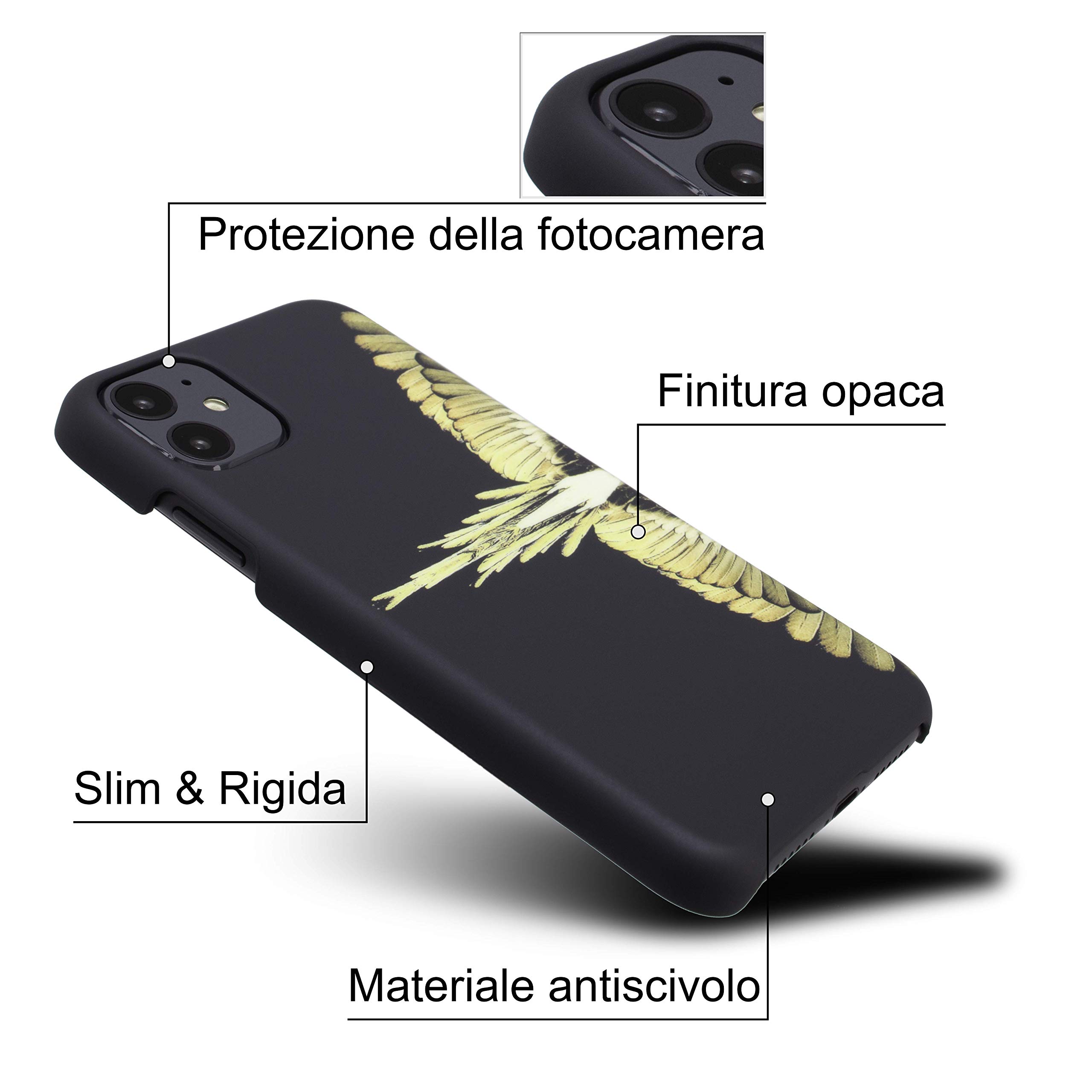 Marcelo Burlon County of Milan iPhone 11 cover rigida con vetro