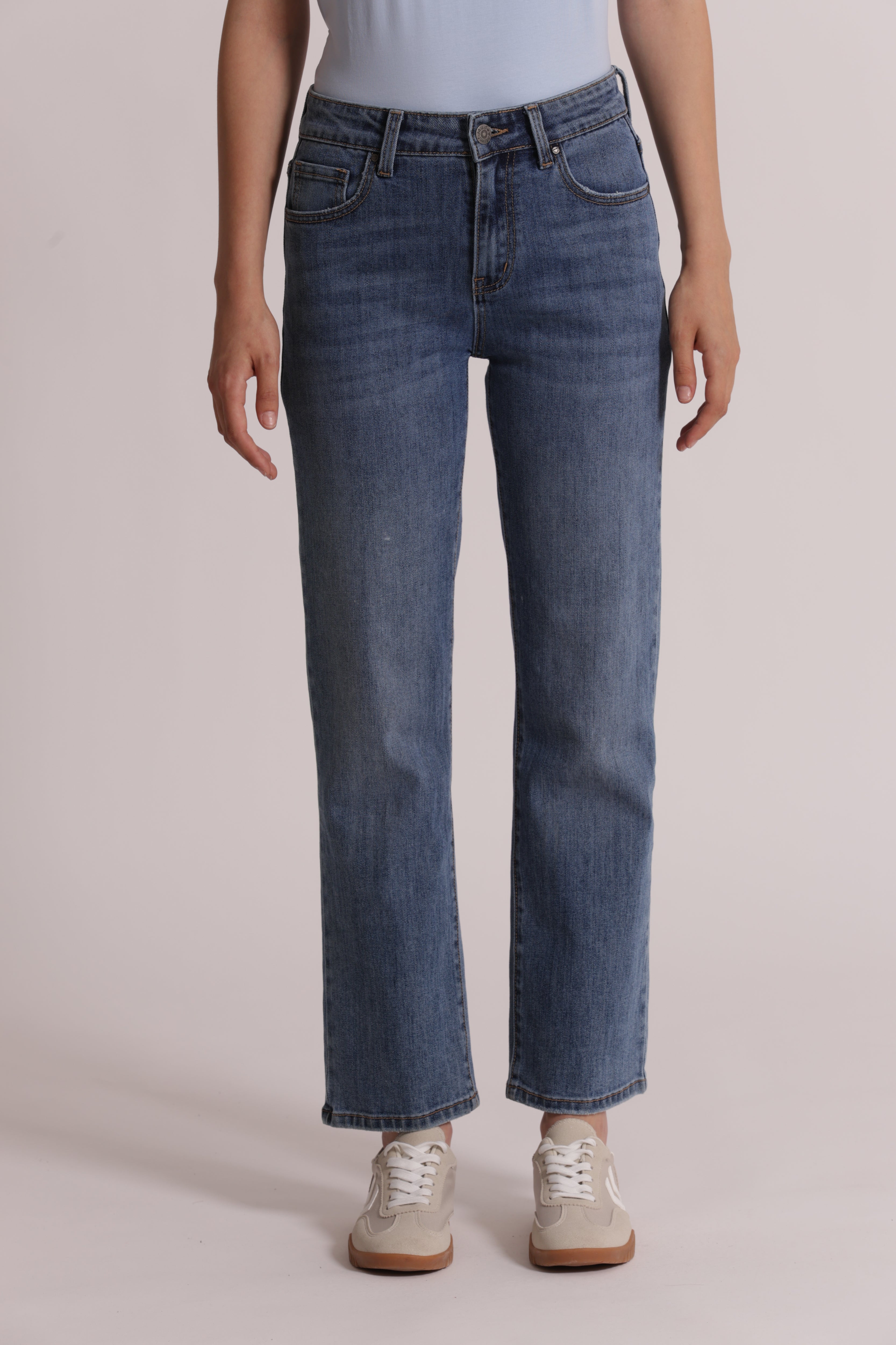 Mimi Mua Jeans Sigaretta denim blu chiaro