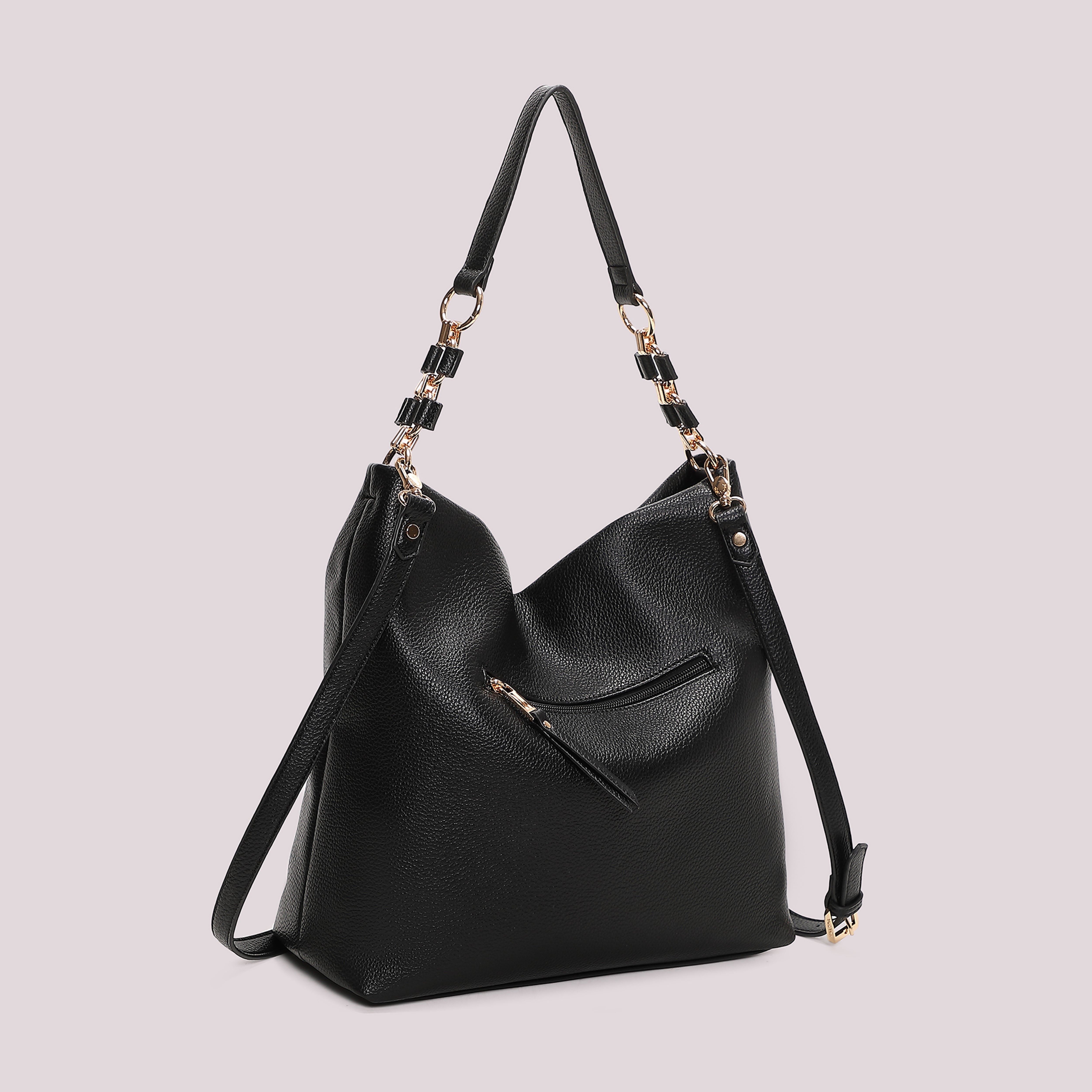 Mimi Mua Borsa a Spalla Catena Nero Tracolla