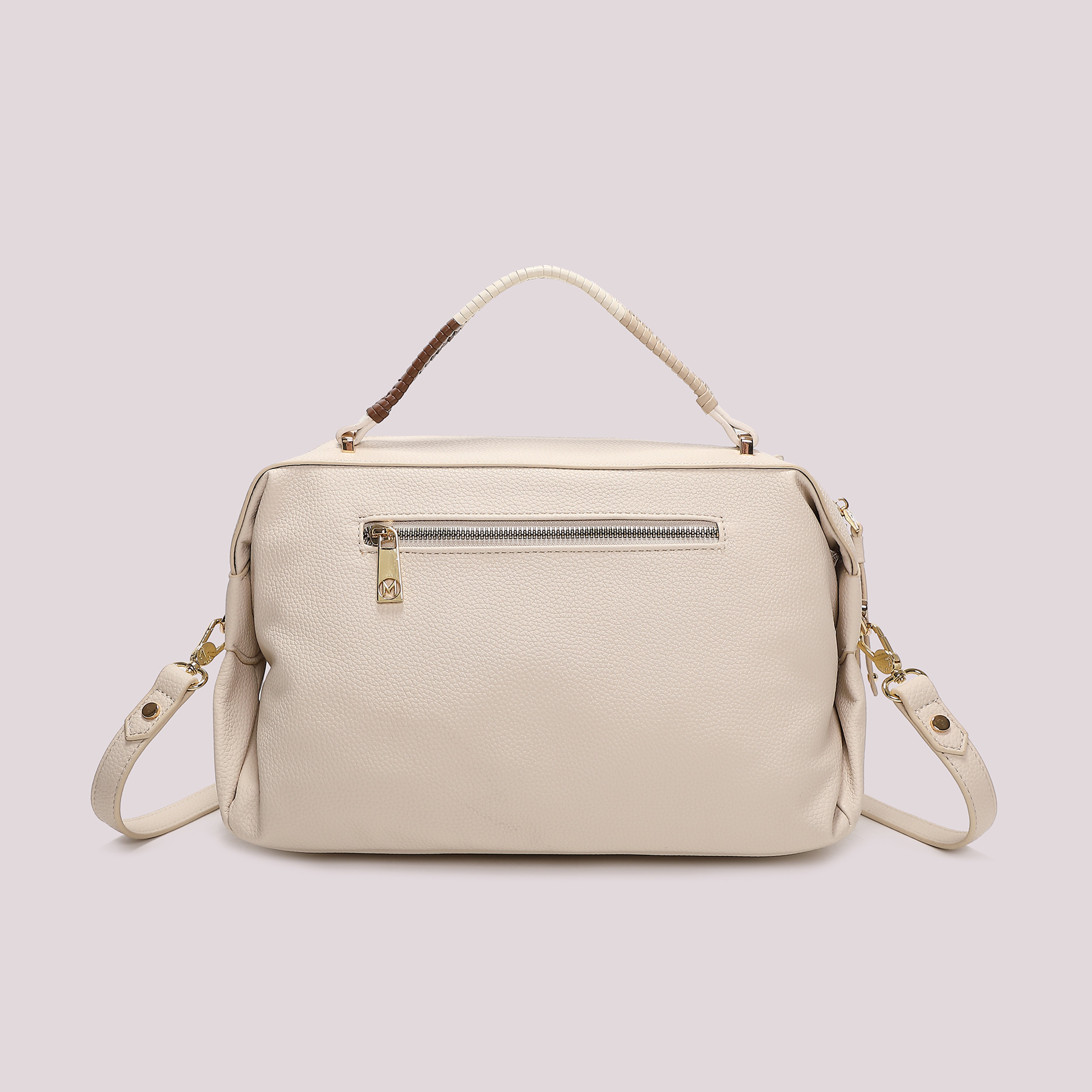 Mimi Mua borsa bauletto manico intrecciato nero
