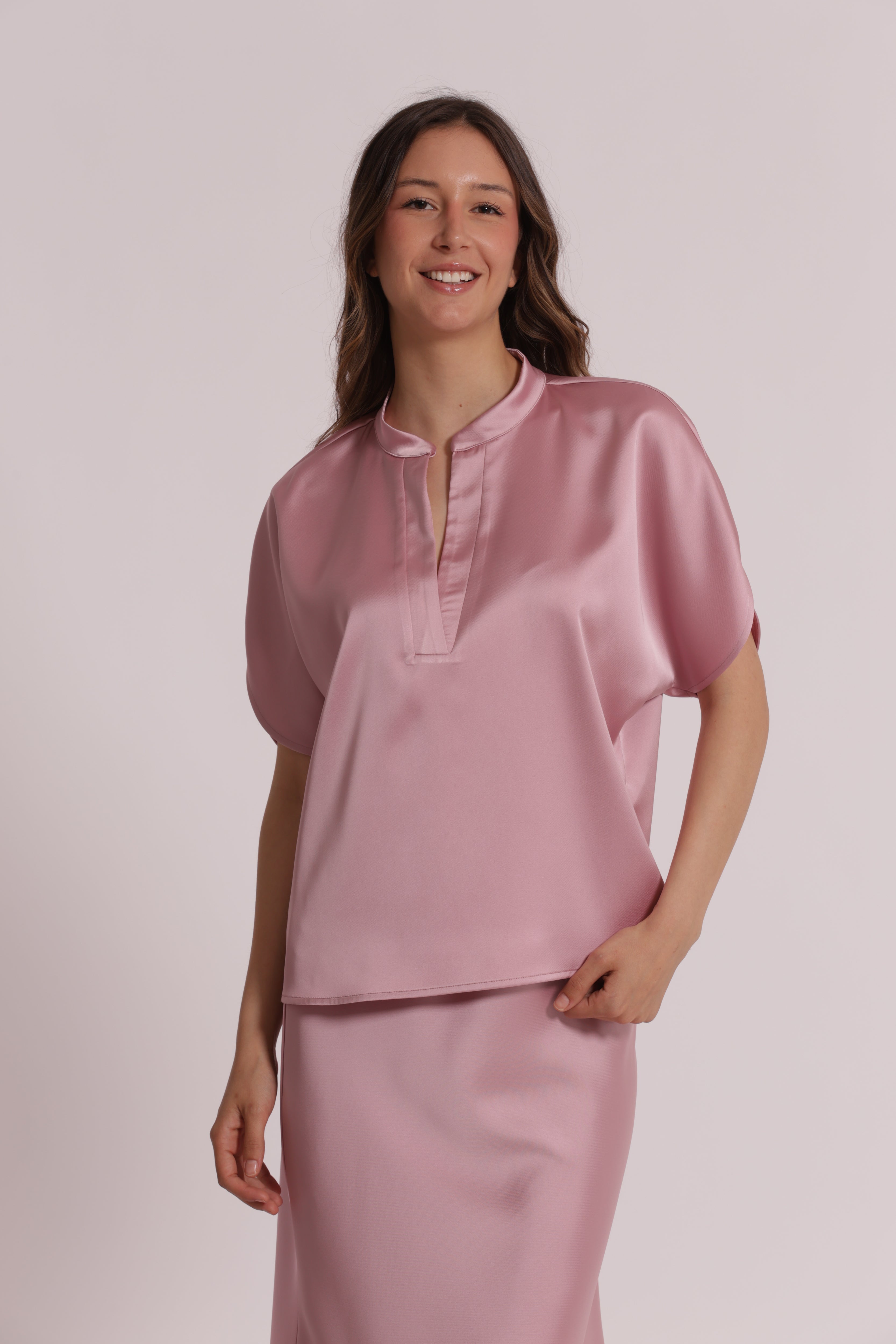 Mimi Mua Blusa Mezze Maniche Tulipano Nero S leggera