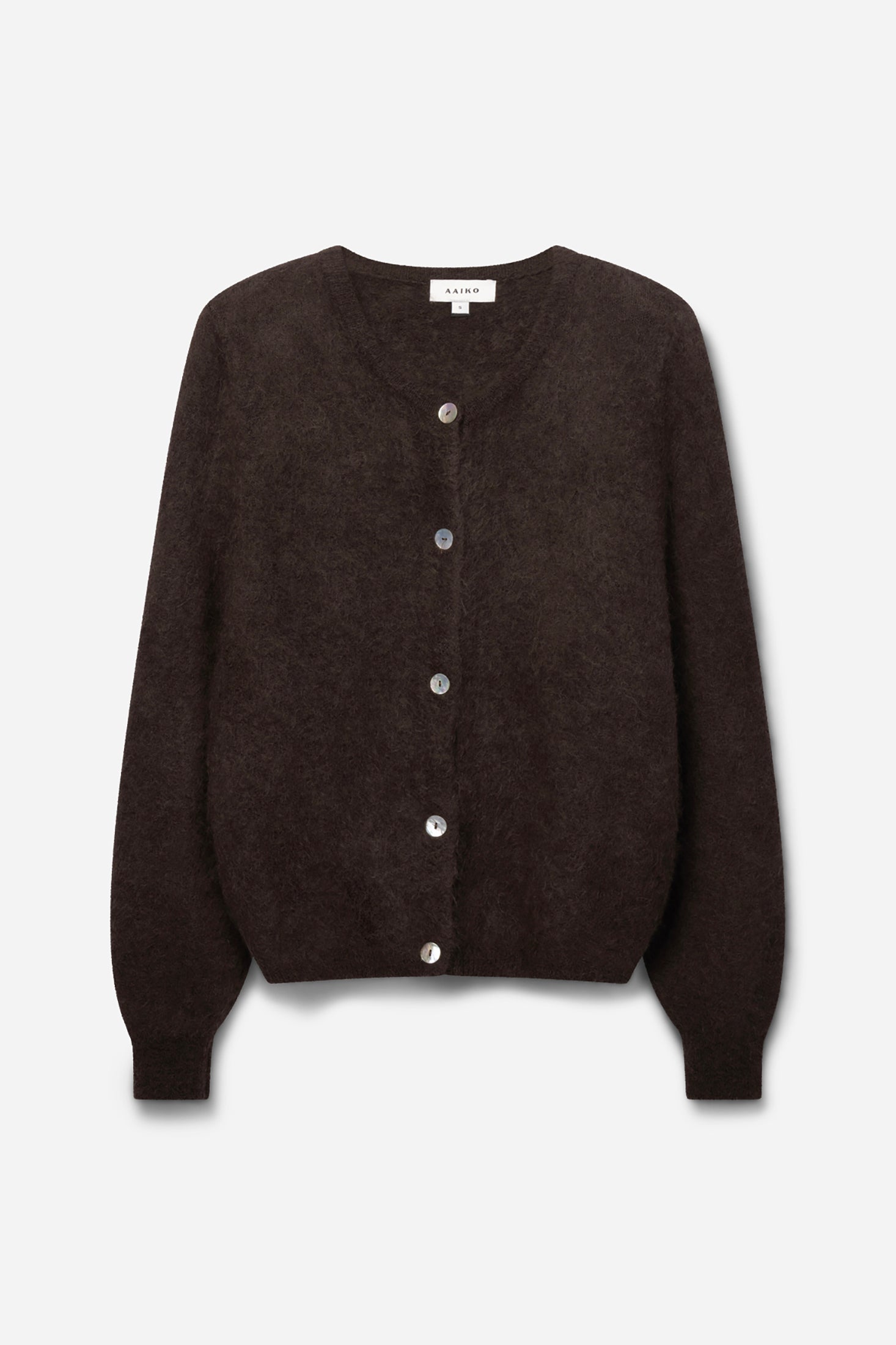 Aaiko Lorys gilet marrone fudge alpaca