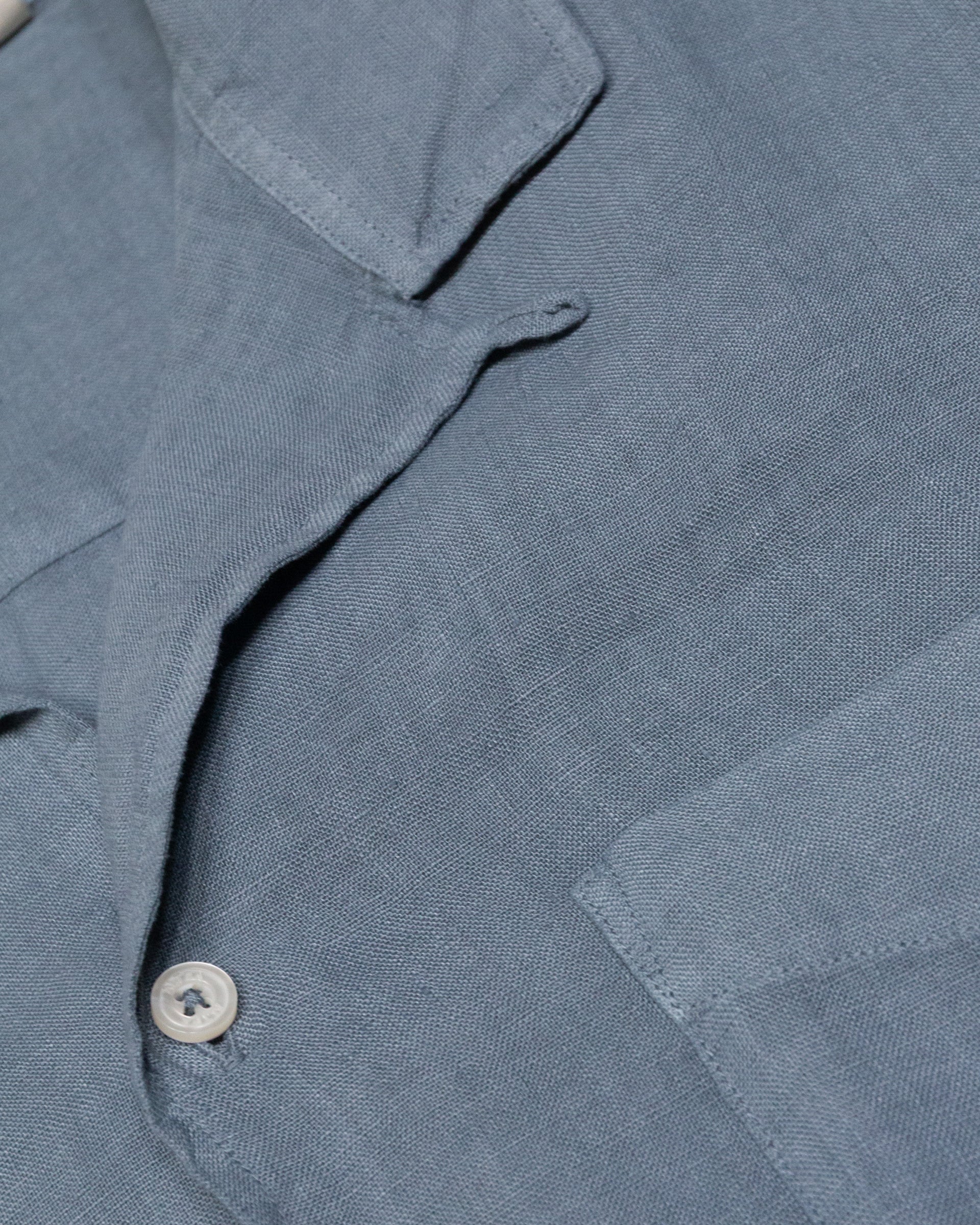 Altea Bart camicia in lino azzurro Carta da zucchero