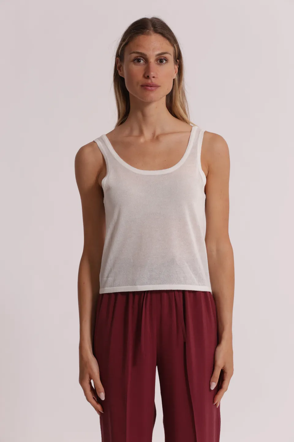 Mimi Mua Canotta Basic Nero viscosa