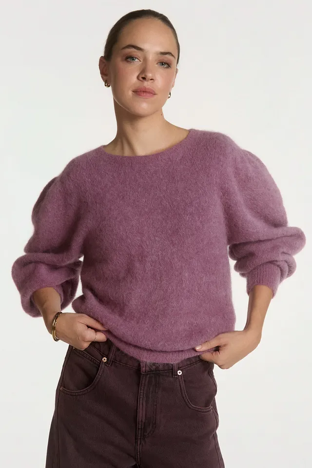 Aaiko Denize maglione viola frozen berry girocollo