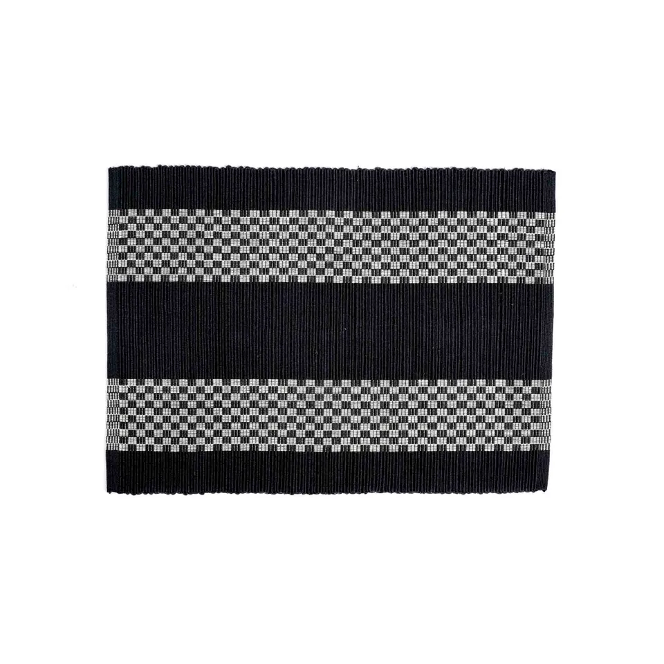 On Earth Cooperative Collection Selyn tovaglietta cotone nero 46x33 cm