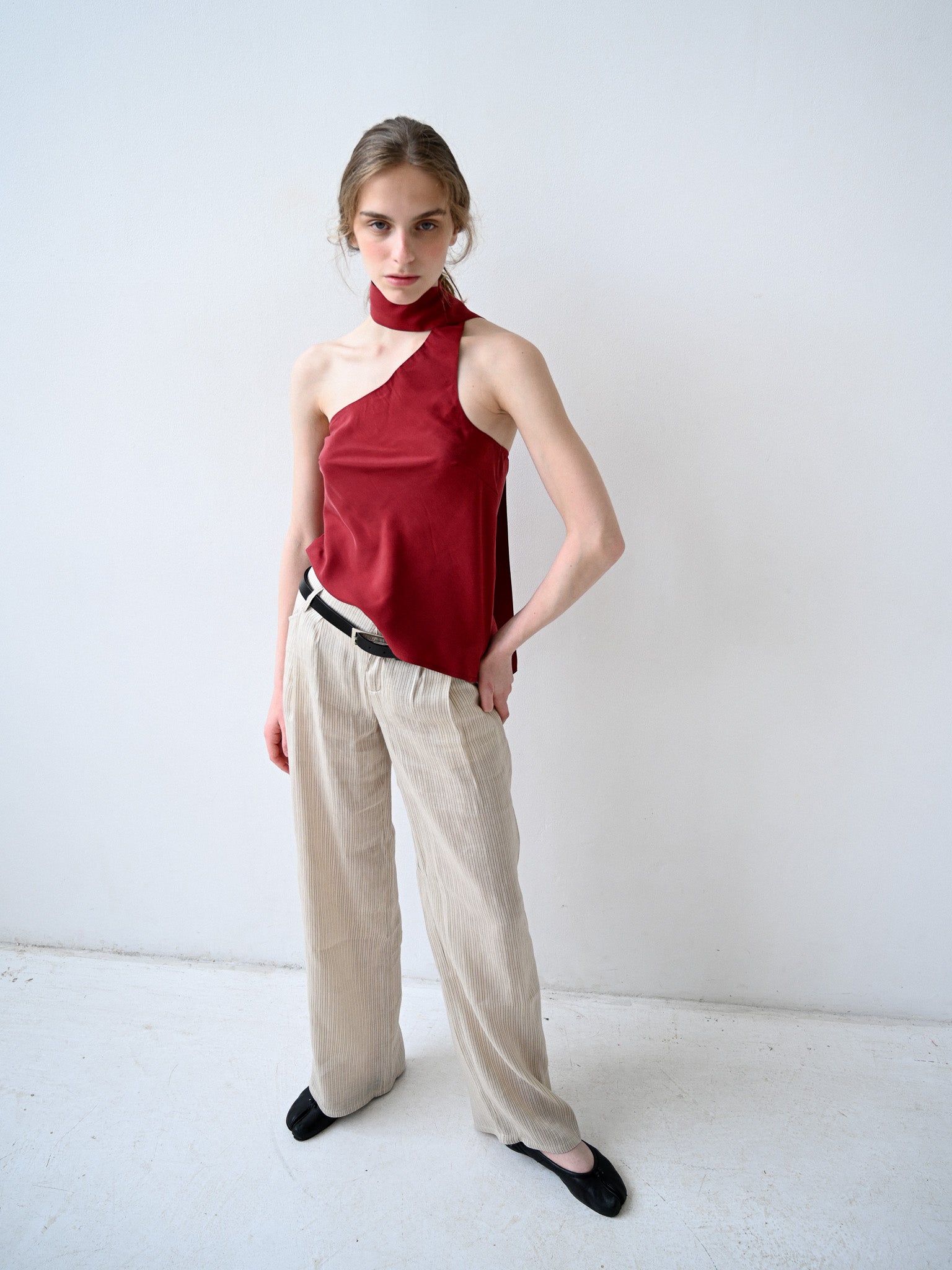 GiglioTigrato Mica Trousers II pantaloni gessati palazzo