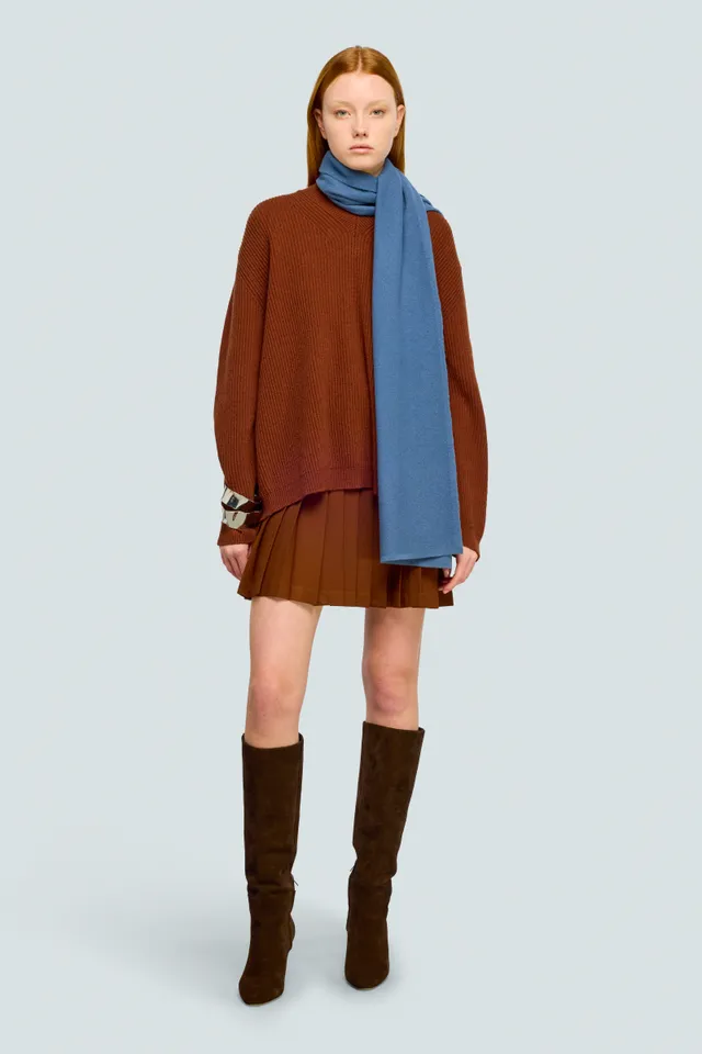 Semicouture Olivia Y6WG20 abito lana merinos ginocchio