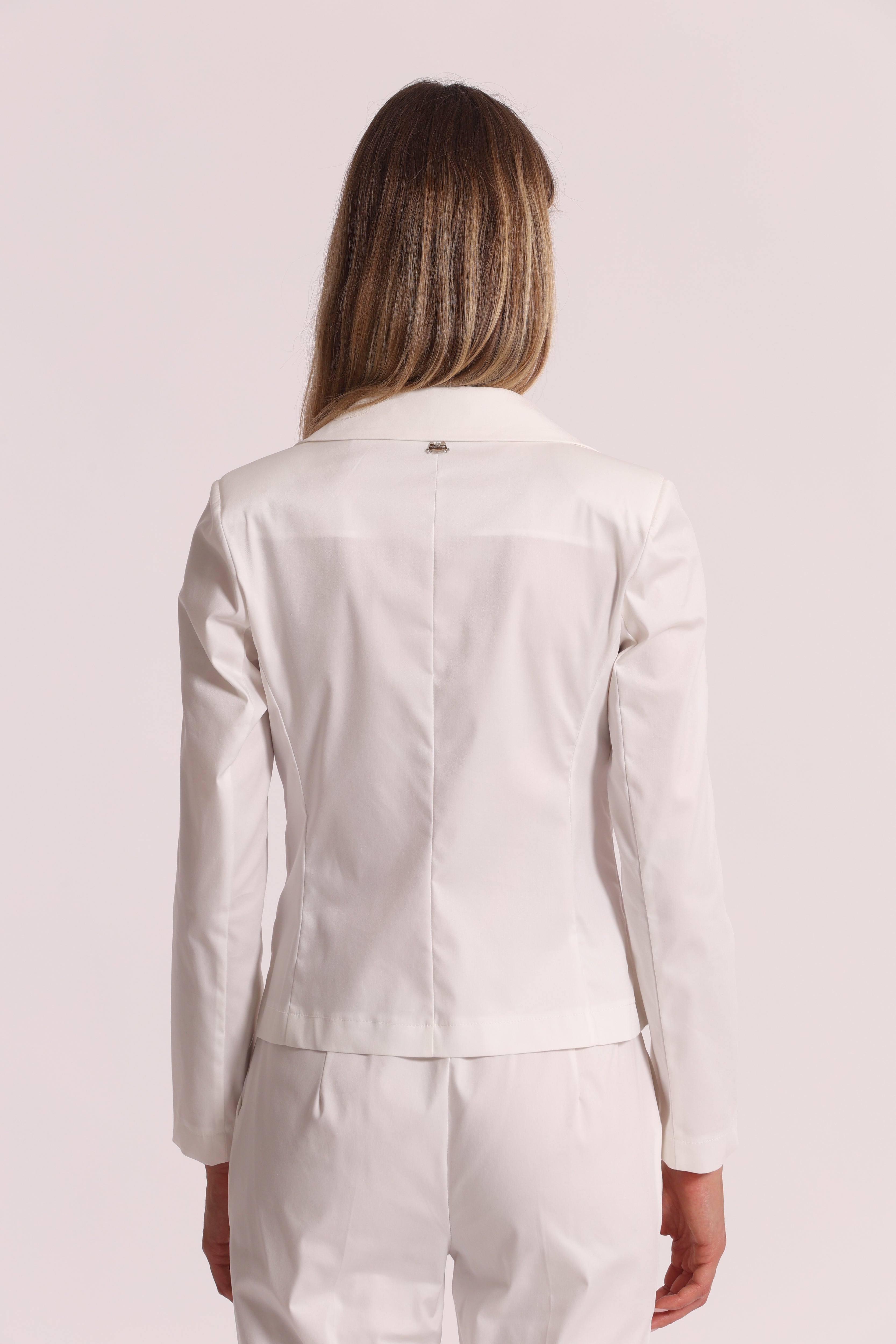 Mimi Mua Giacca Basic Cotone Panna