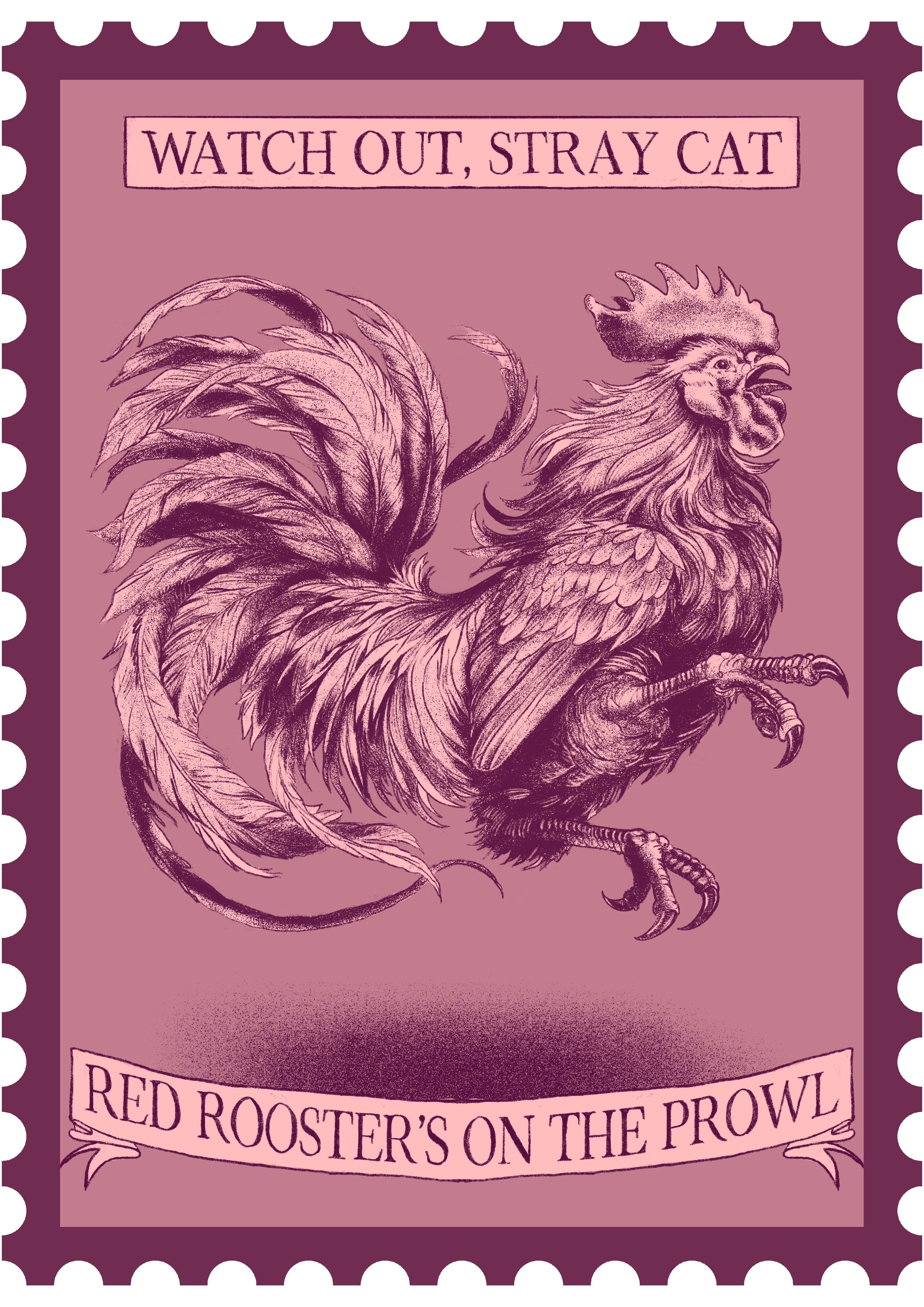 GiglioTigrato The Rooster poster A2 carta 200g