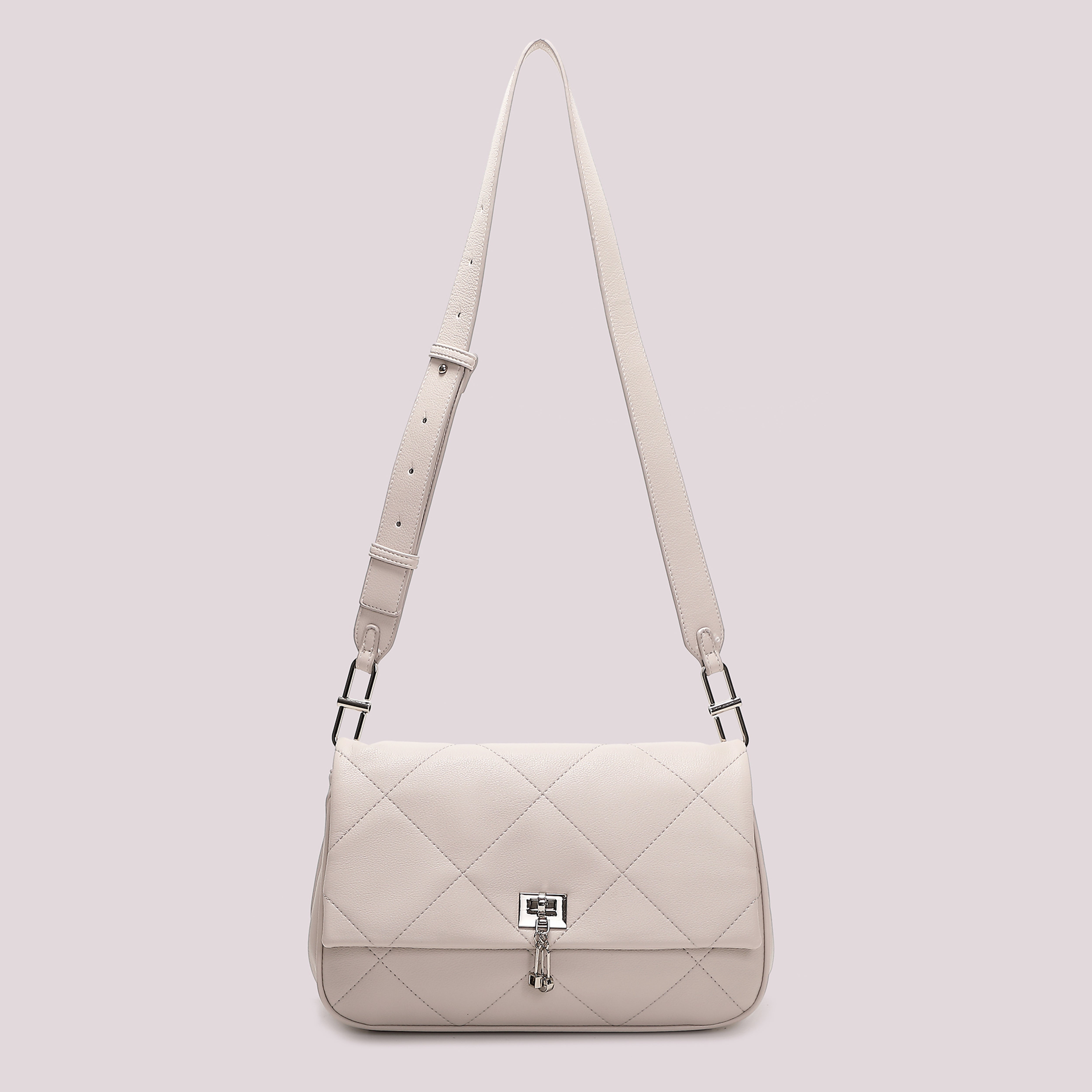 Mimi Mua Borsa a Spalla Trapuntata con Patta