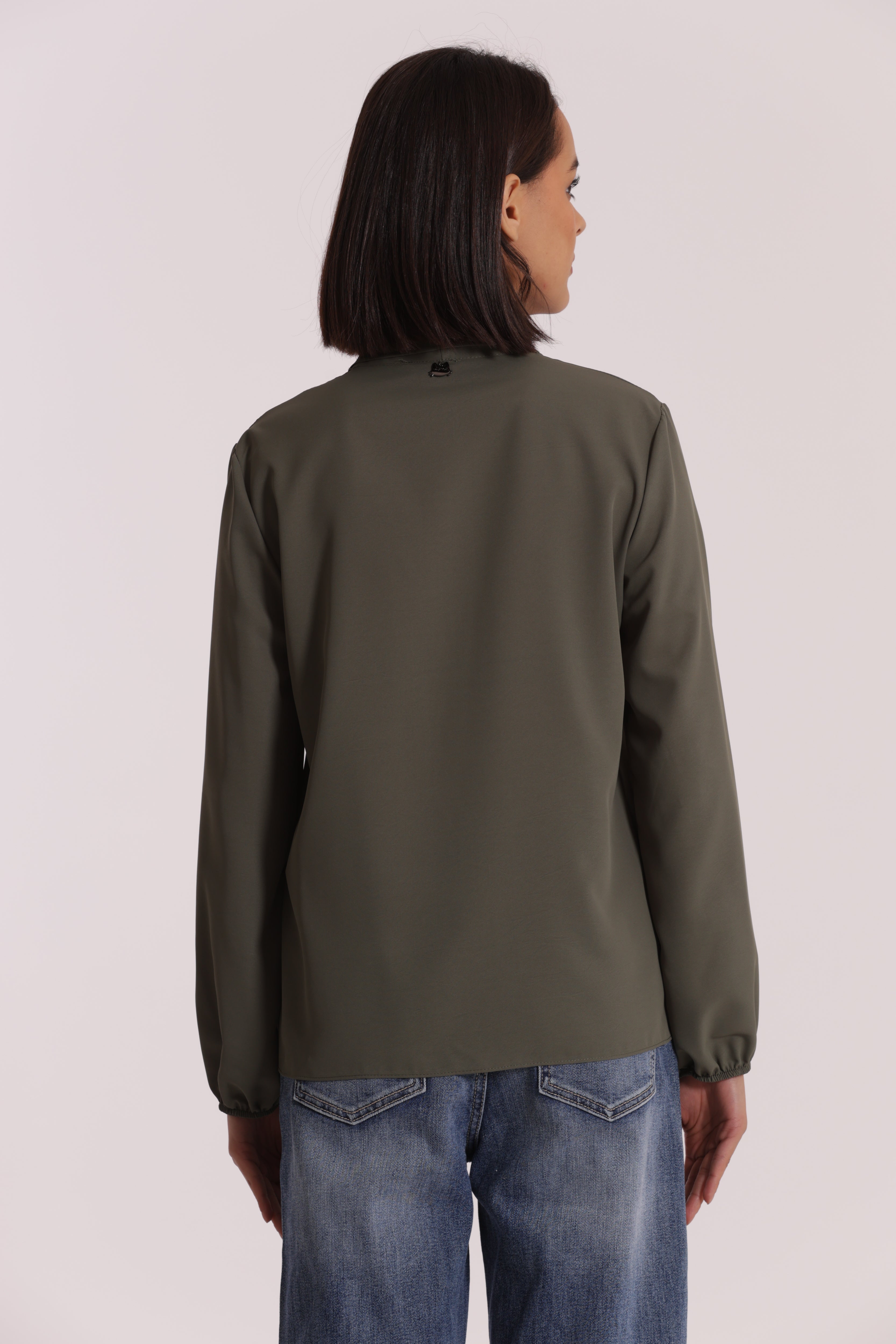 Mimi Mua Blusa con Pieghe Solton Nera