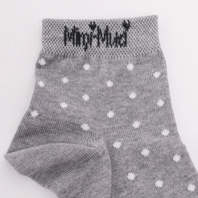 Mimi Mua calzini b pallini grigi calzini misto cotone