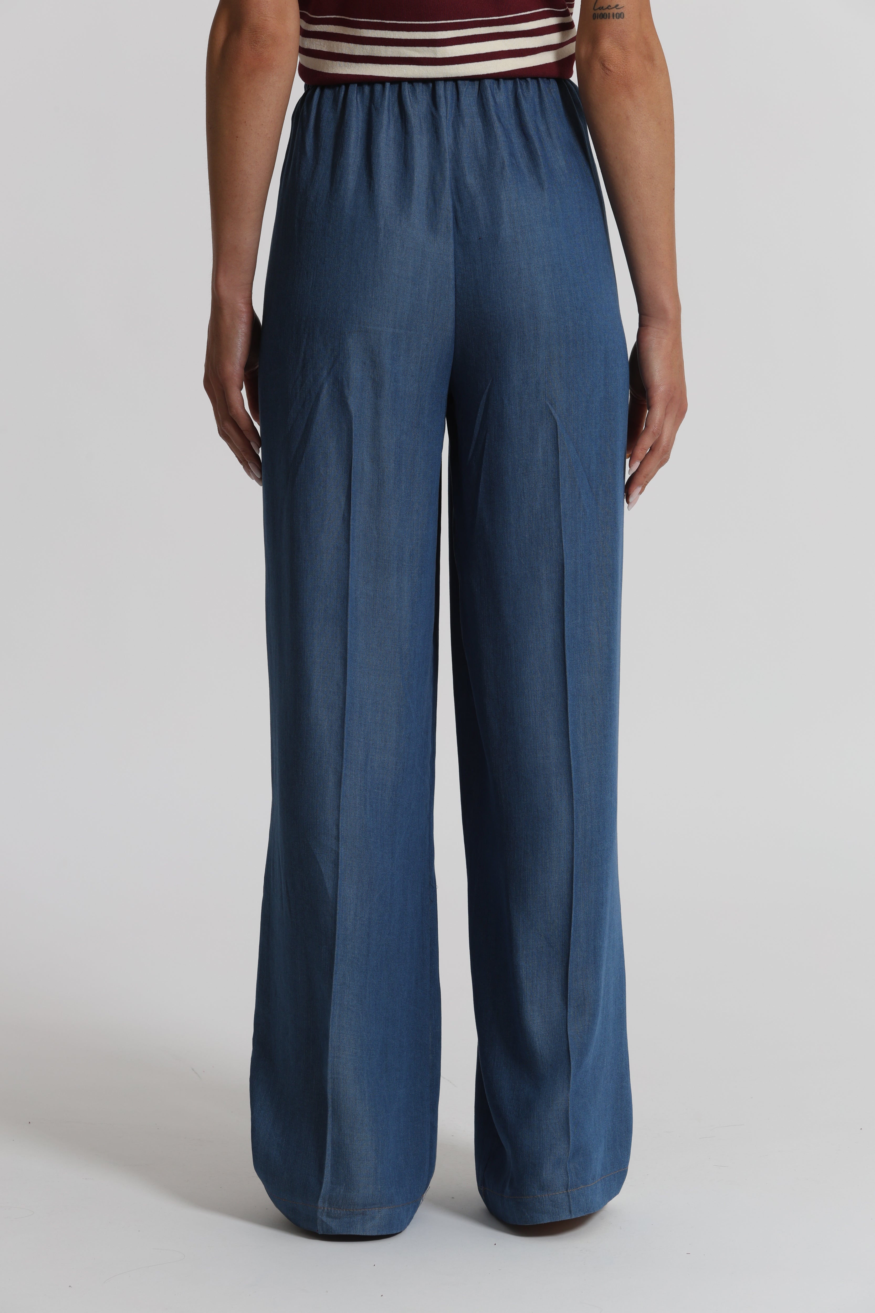 Mimi Mua Pantalone Lungo Denim Lyocell