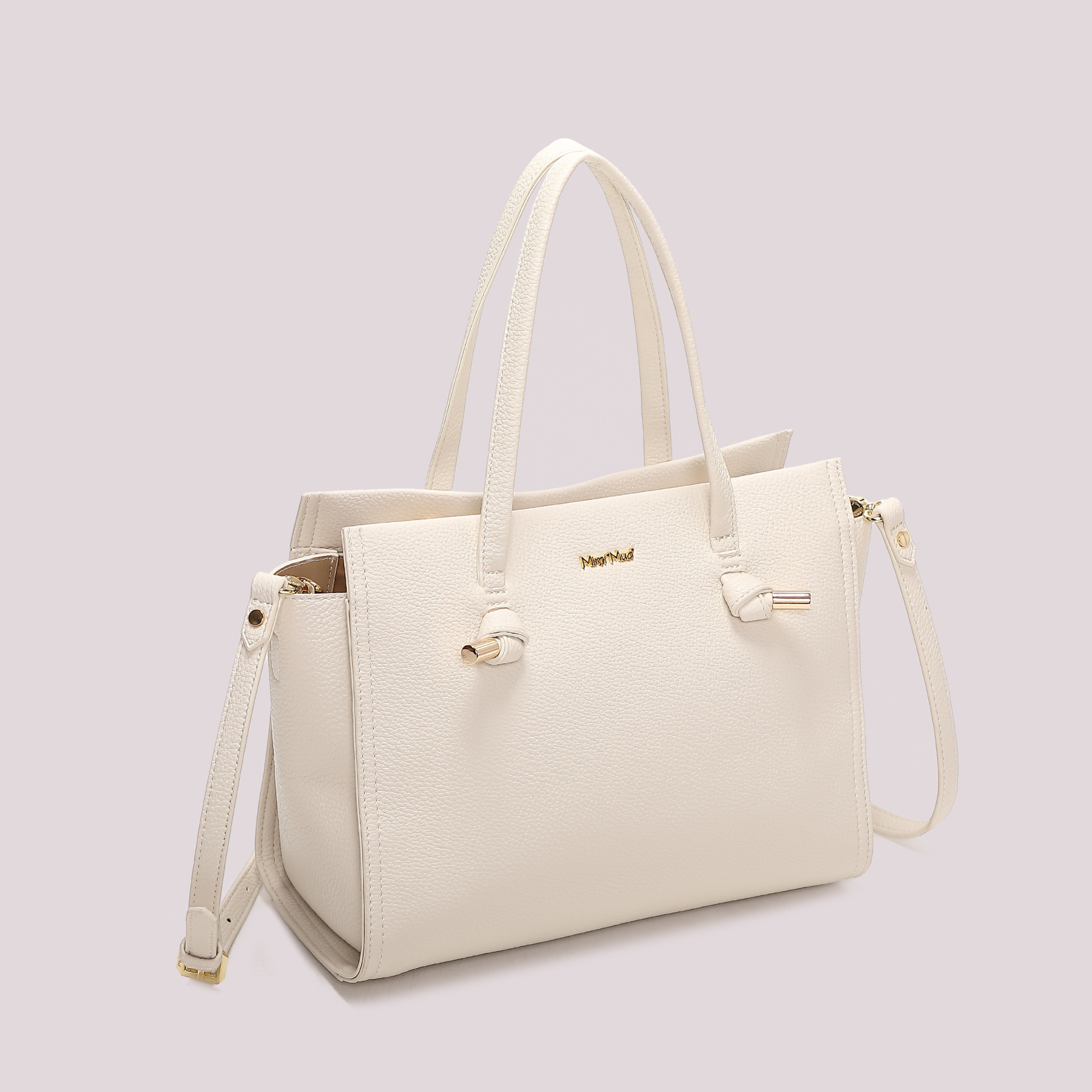 Mimi Mua Grande con Nodo Borsa a Mano Nero strutturata