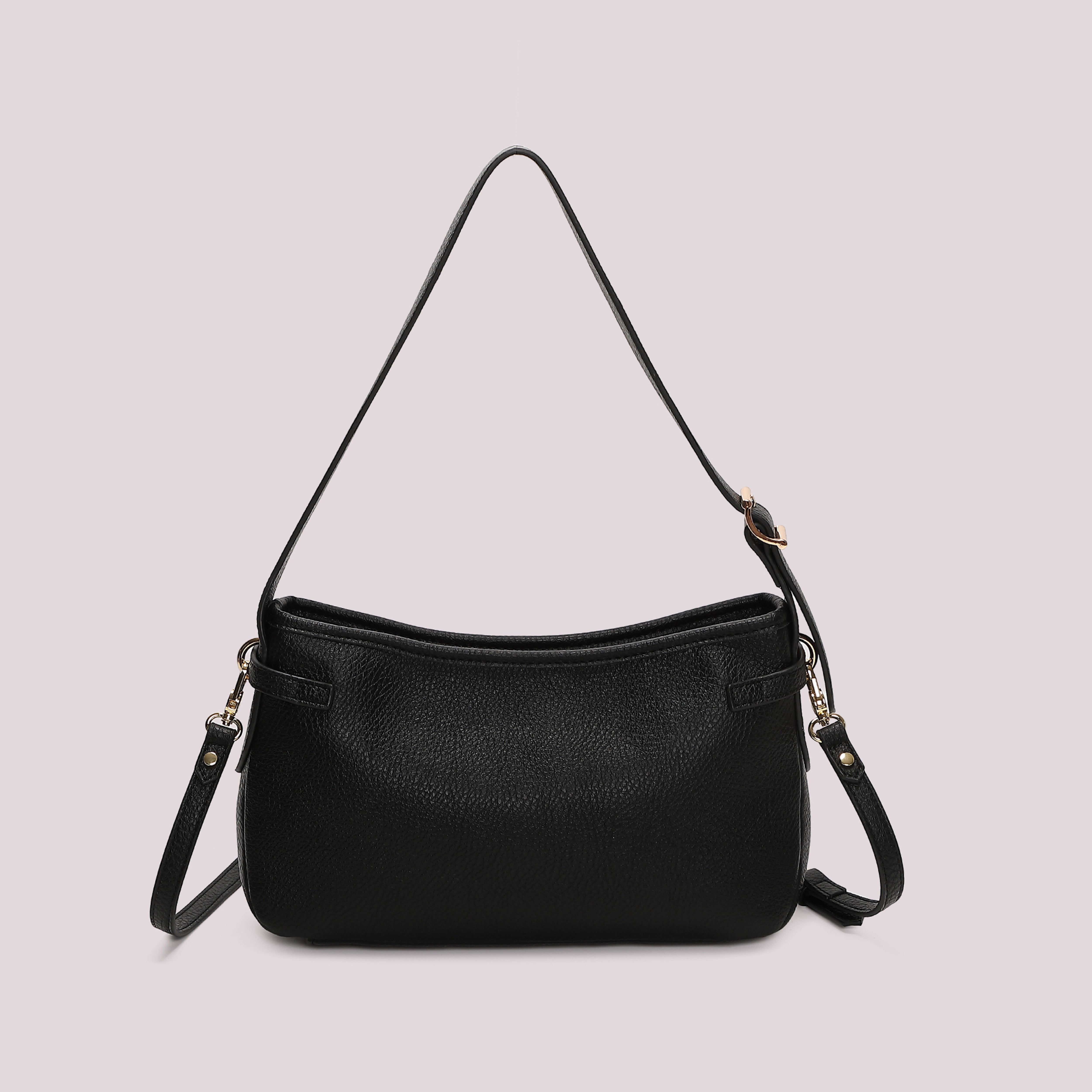 Mimi Mua Borsa Spalla Media Lettere Nero