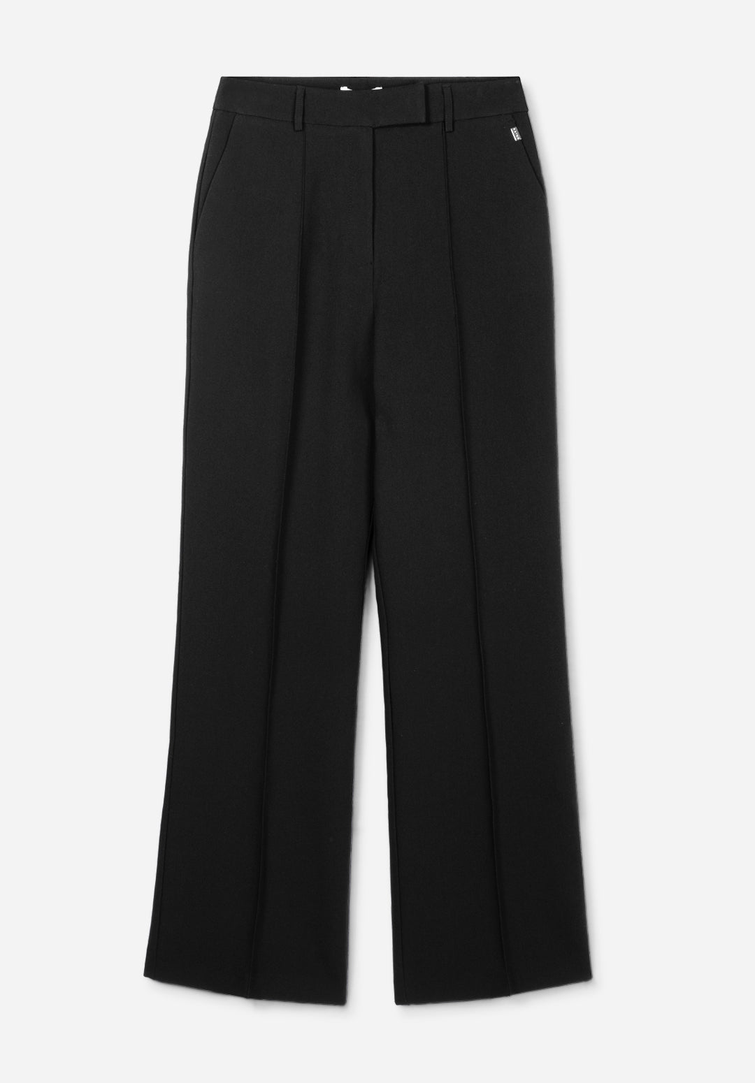Aaiko Chantalle pantaloni neri gamba larga