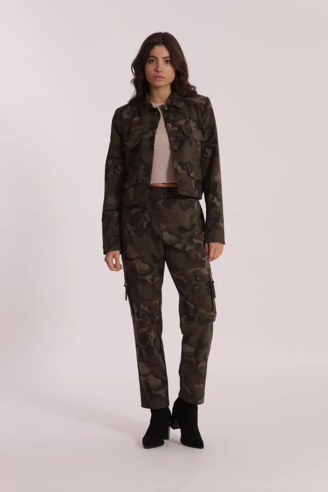 Mimi Mua Camouflage pantalone verde militare