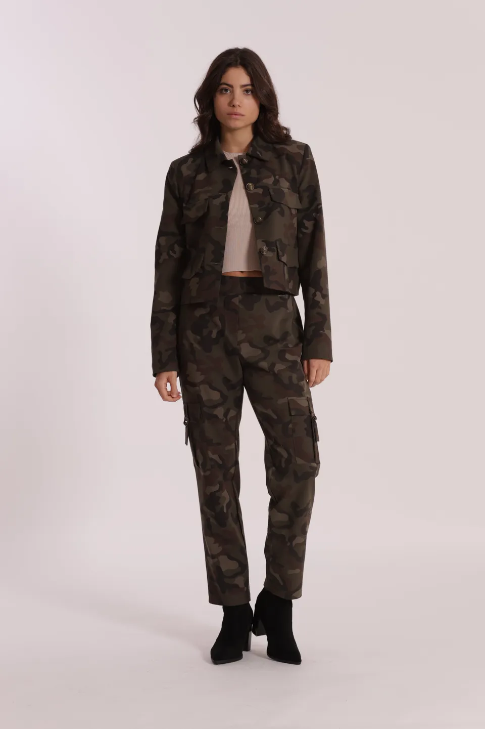 Mimi Mua Camouflage pantalone verde militare