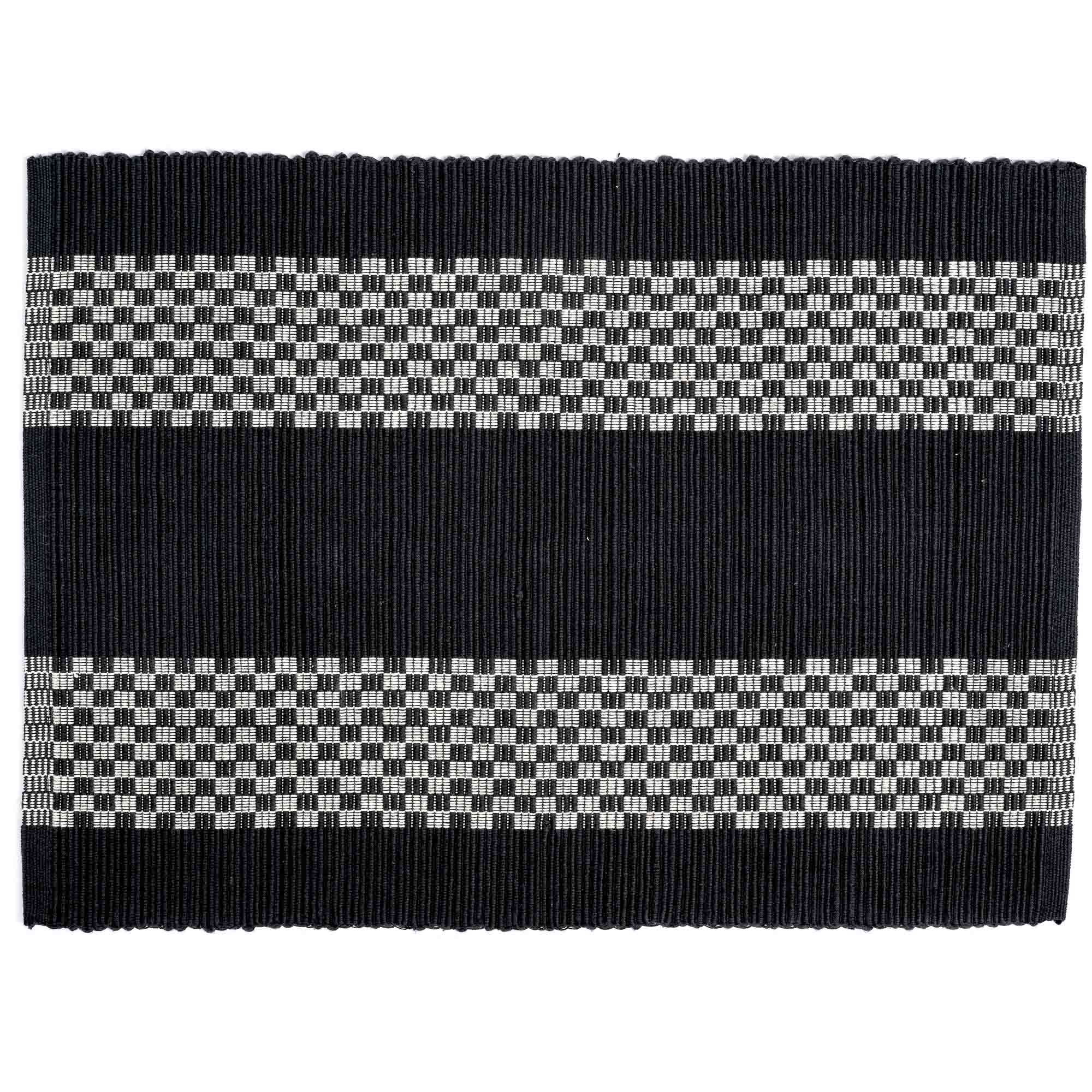 On Earth Cooperative Collection Selyn tovaglietta cotone nero 46x33 cm
