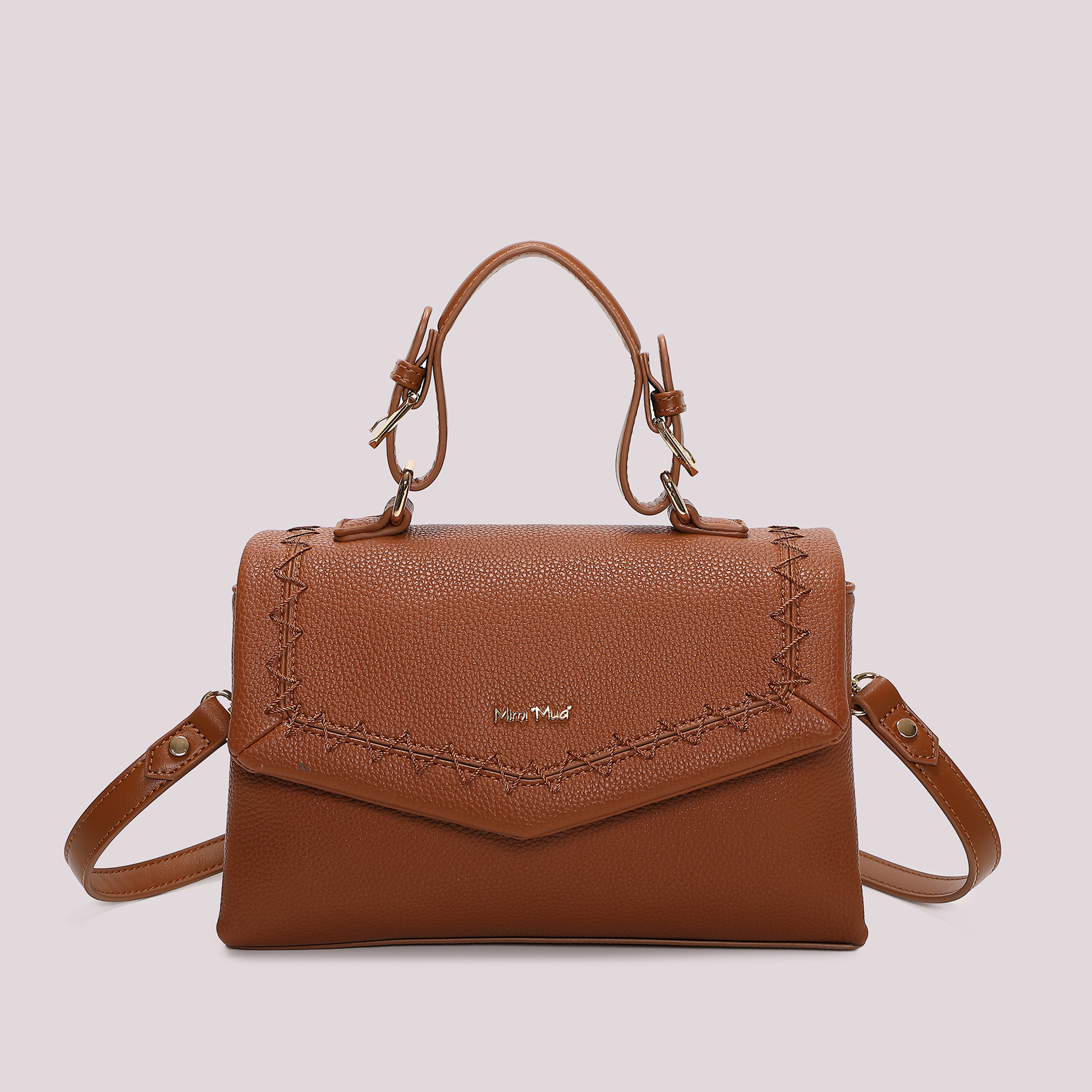 Mimi Mua Cuciture a Vista borsa a mano nero tracolla