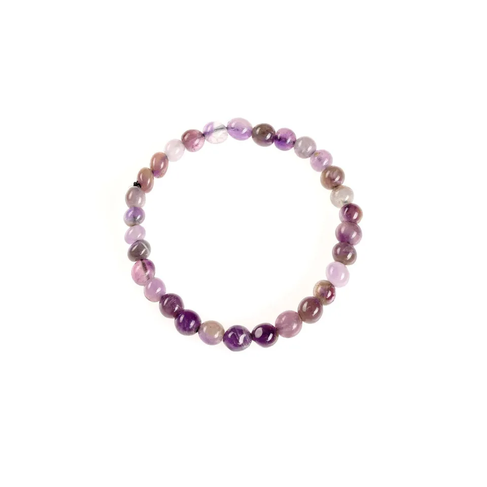 On Earth Connection bracciale ametista viola elastico