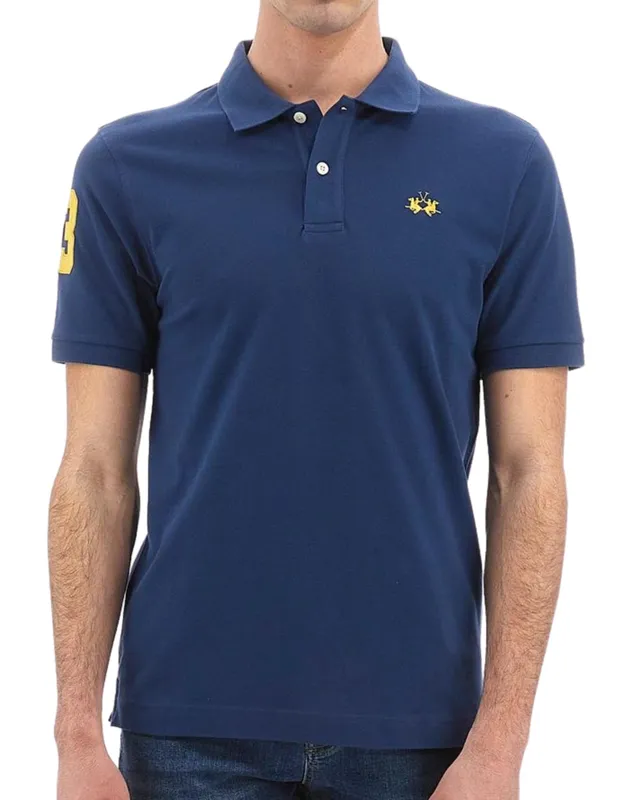 La Martina VMP300 Polo Uomo Navy 3XL Piquet Stretch