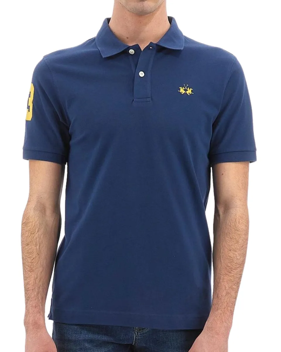 La Martina VMP300 Polo Uomo Navy 3XL Piquet Stretch