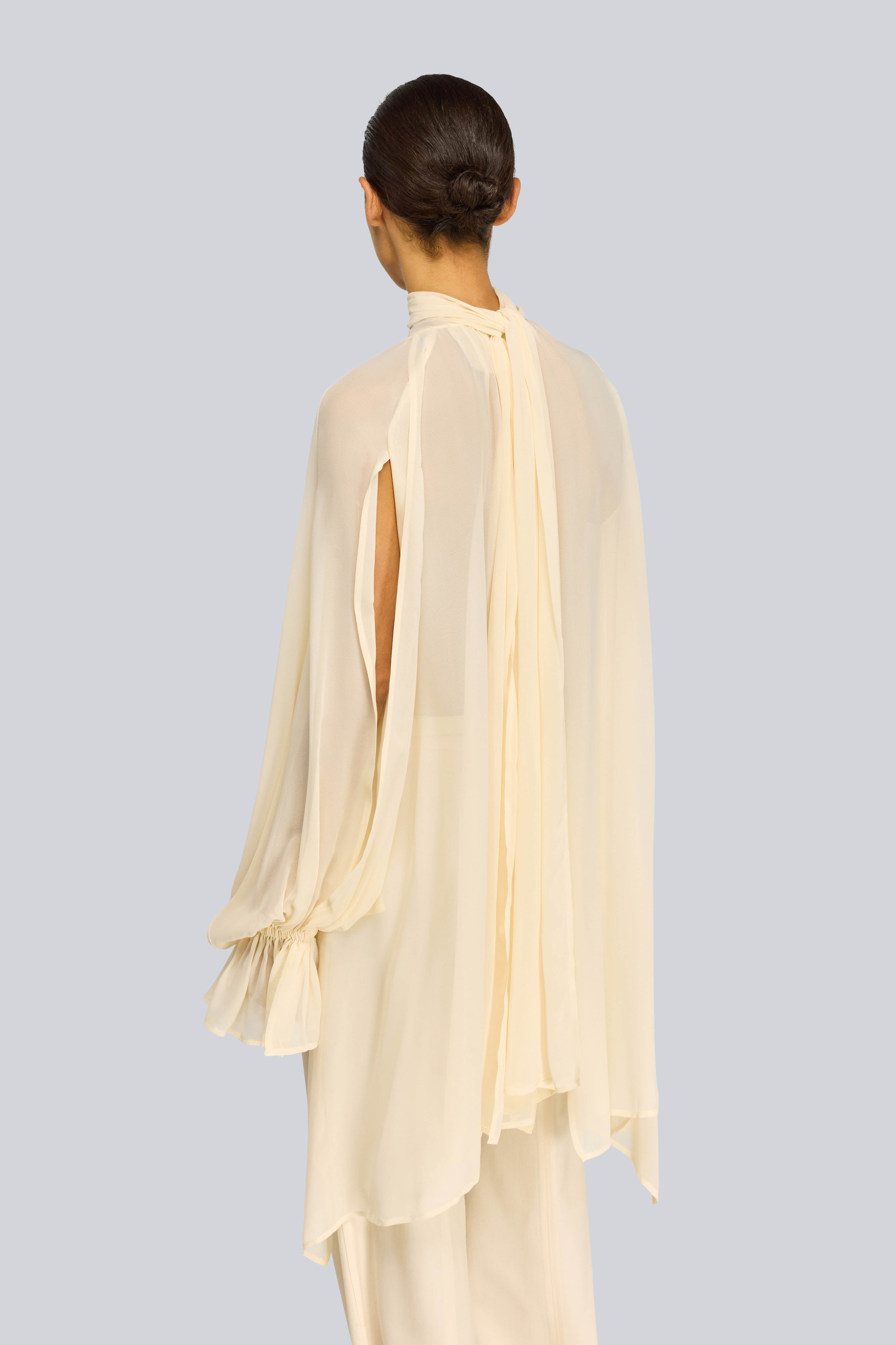 Semicouture Renie blusa georgette burro foulard