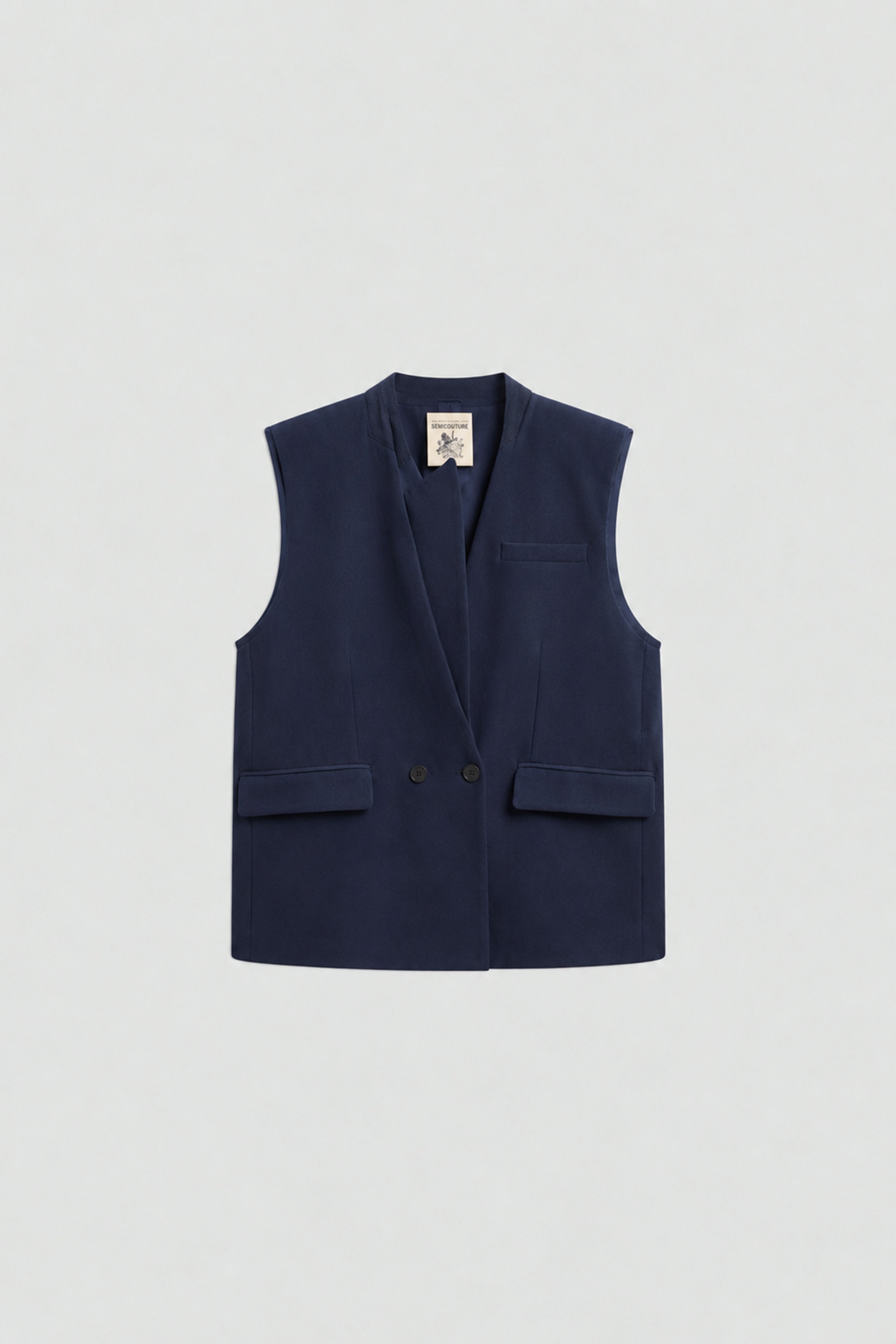 Semicouture Marsha gilet burro fresco lana