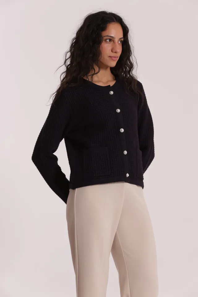 Mimi Mua Maglia Cardigan Nido Ape Panna