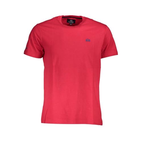 La Martina T-Shirt Uomo Cotone Rosa Girocollo Regular