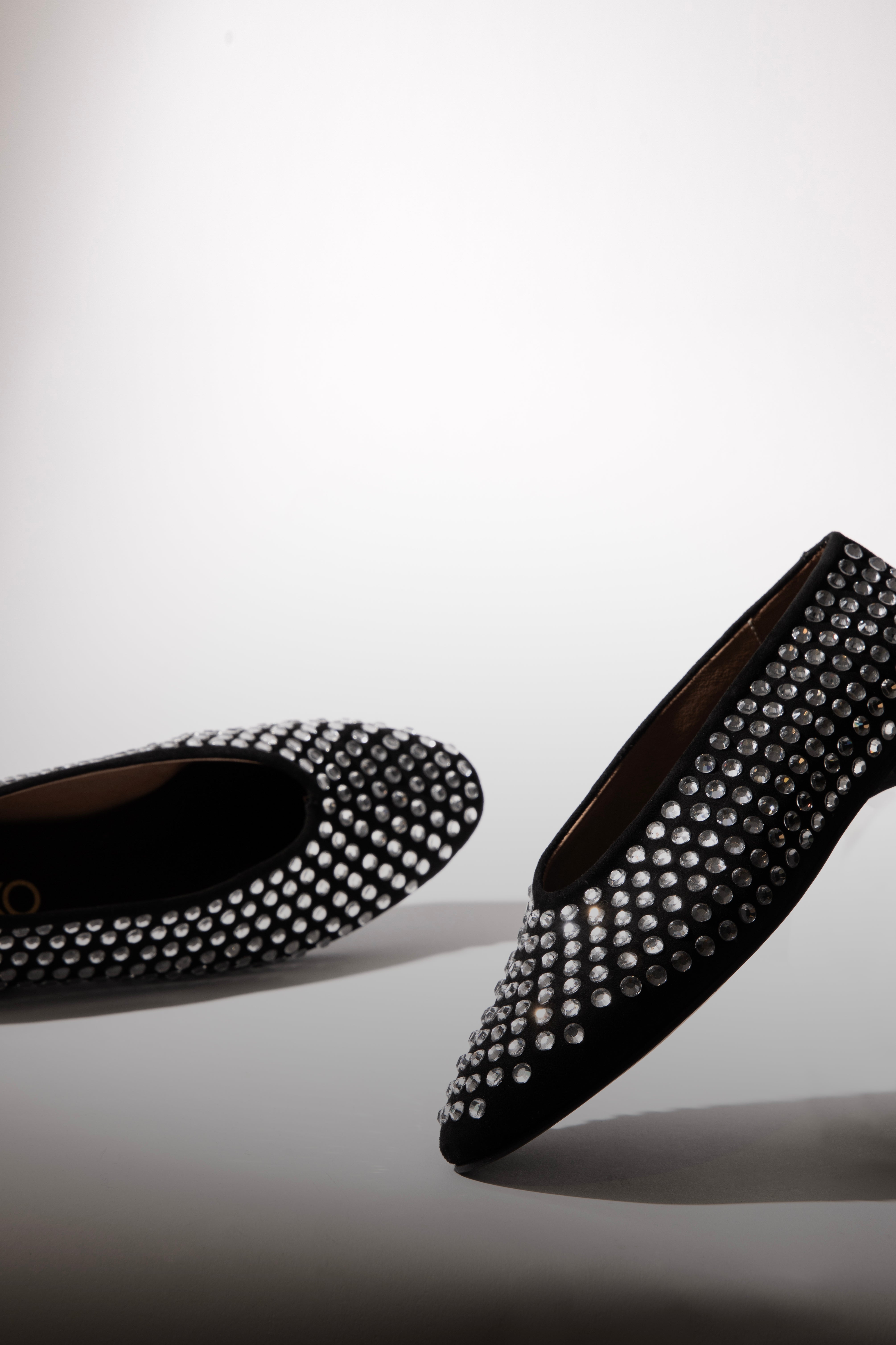 Aaiko Bella Lea ballerine pelle nere glitter