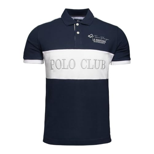 La Martina MAP600 polo uomo piqué elasticizzato