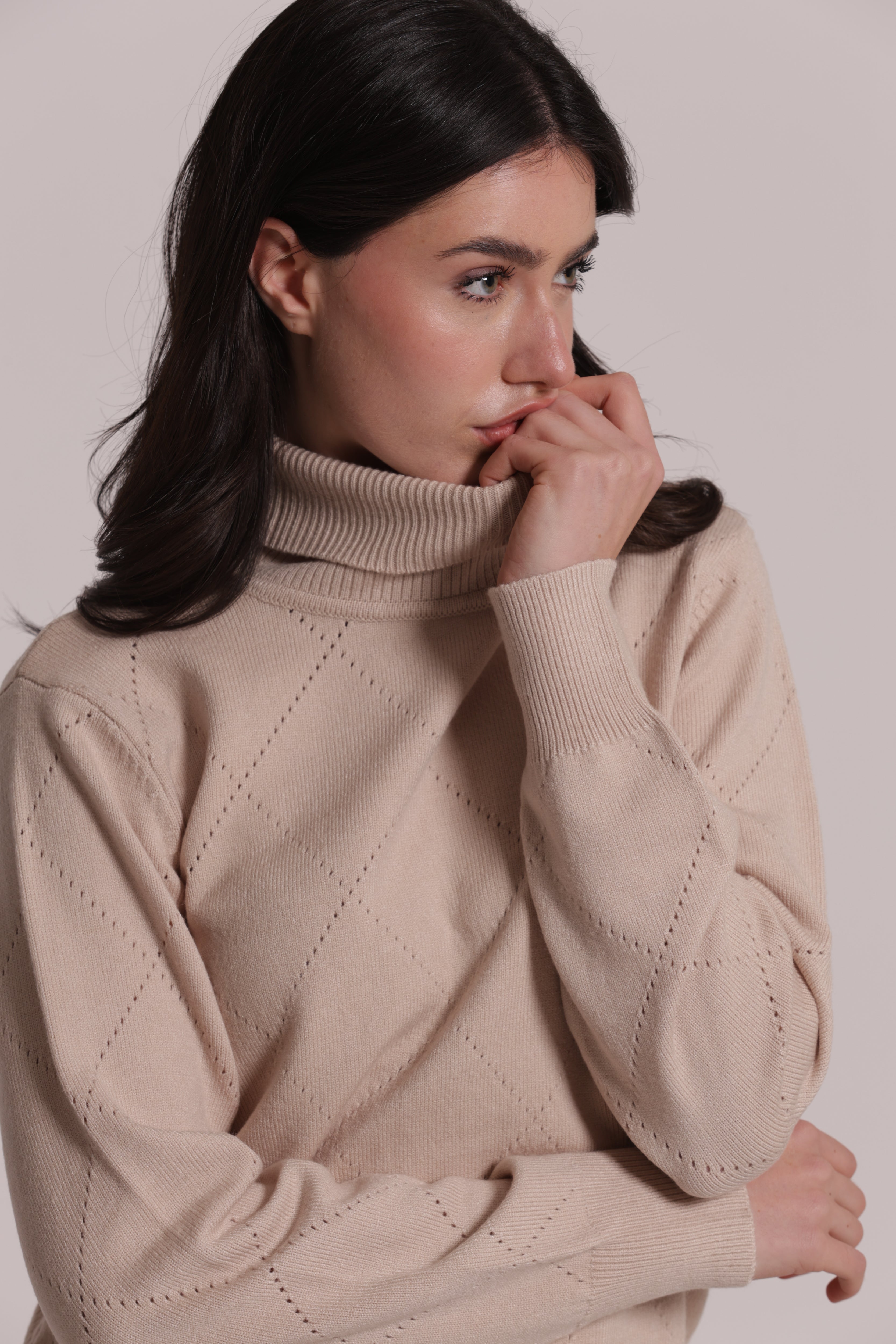 Mimi Mua Maglia a Collo Alto maglia nero