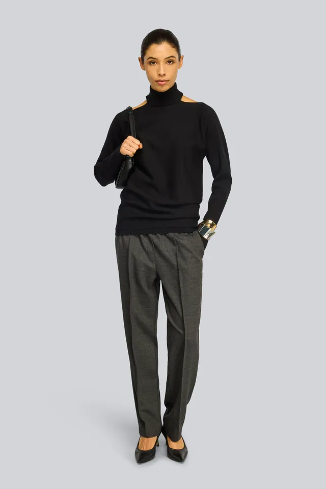 Semicouture Alfie pantalone flanella regular antracite