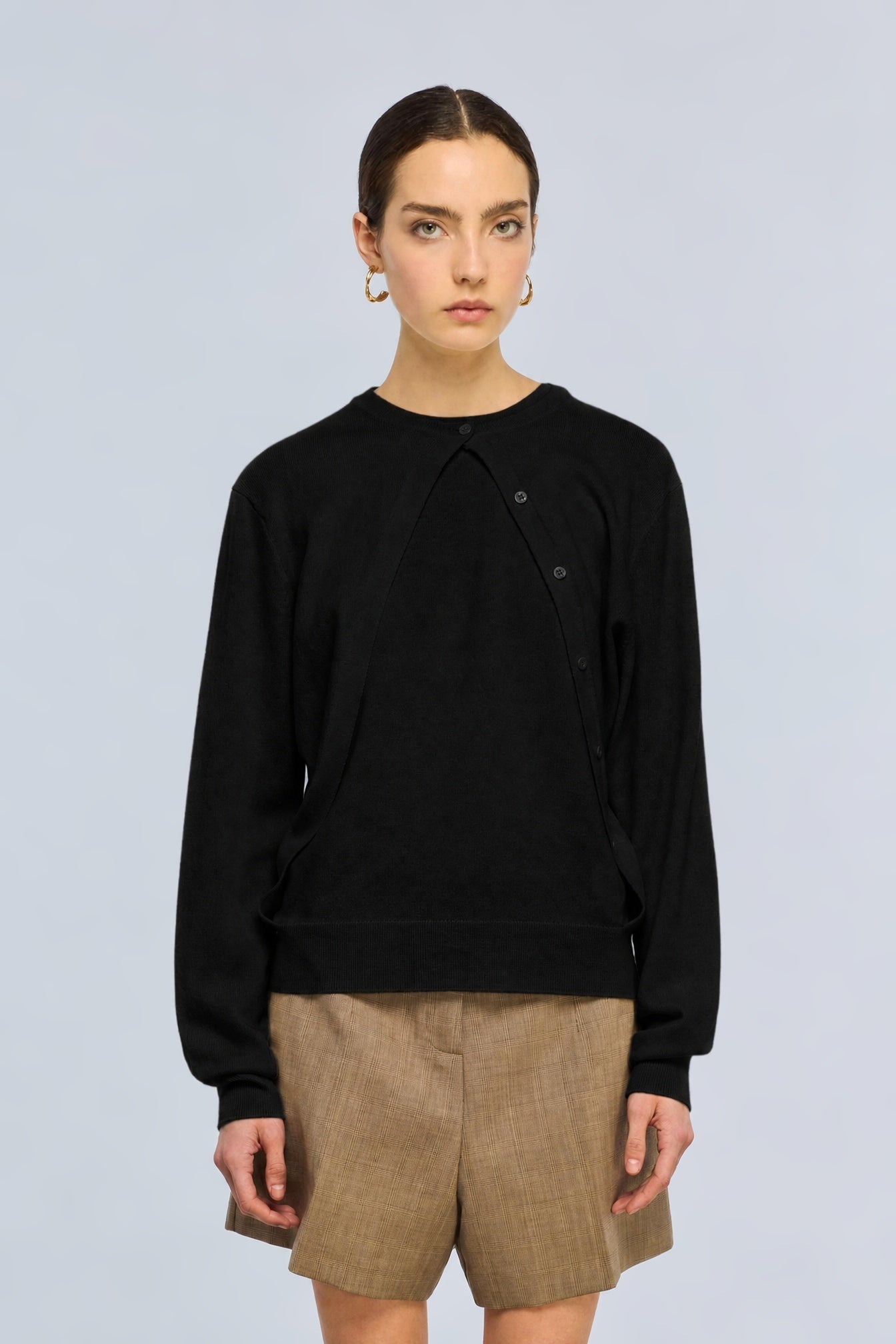 Semicouture Yasmina Cardigan Misto Cashmere Burro