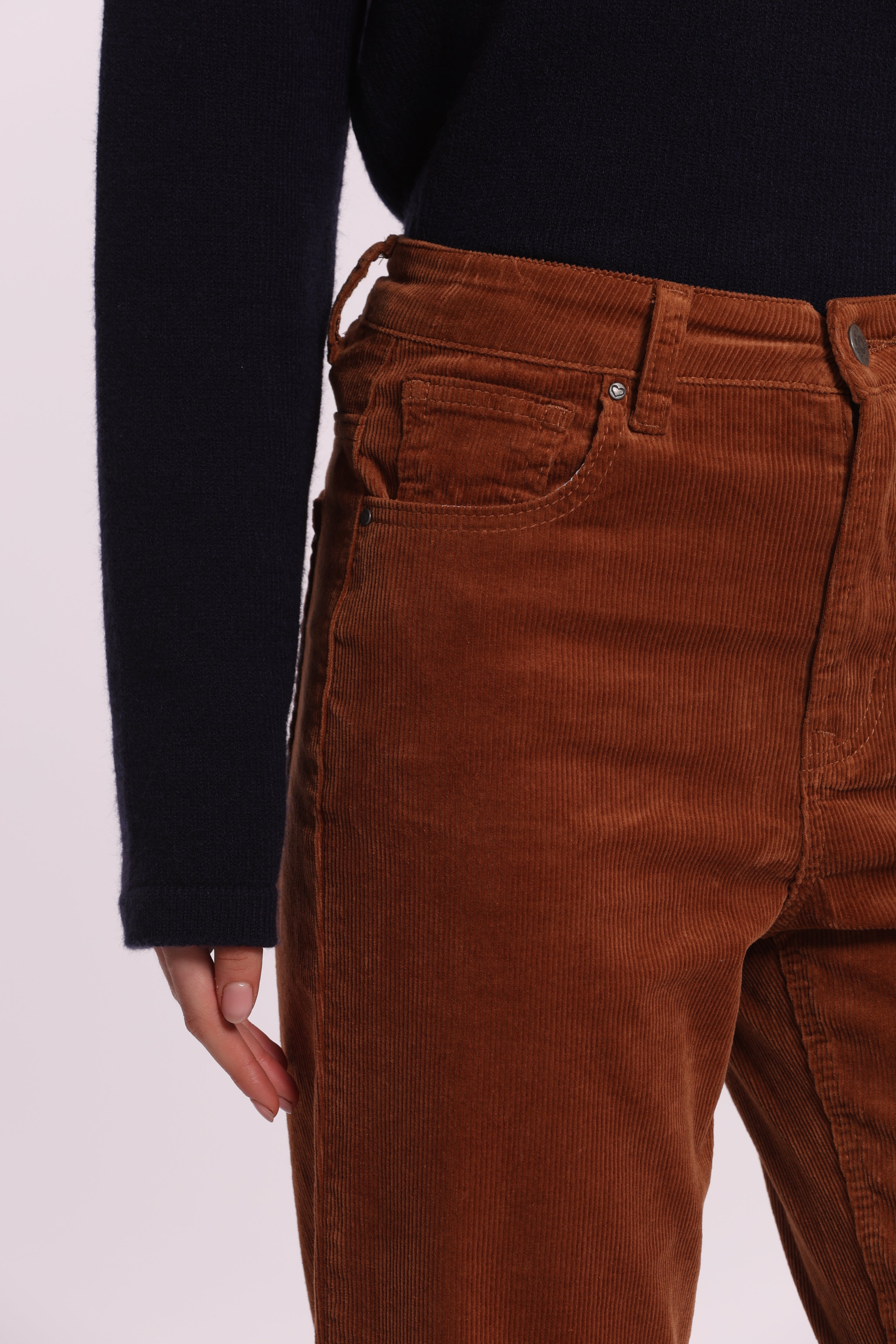 Mimi Mua Jeans Cropped in Velluto Cotone